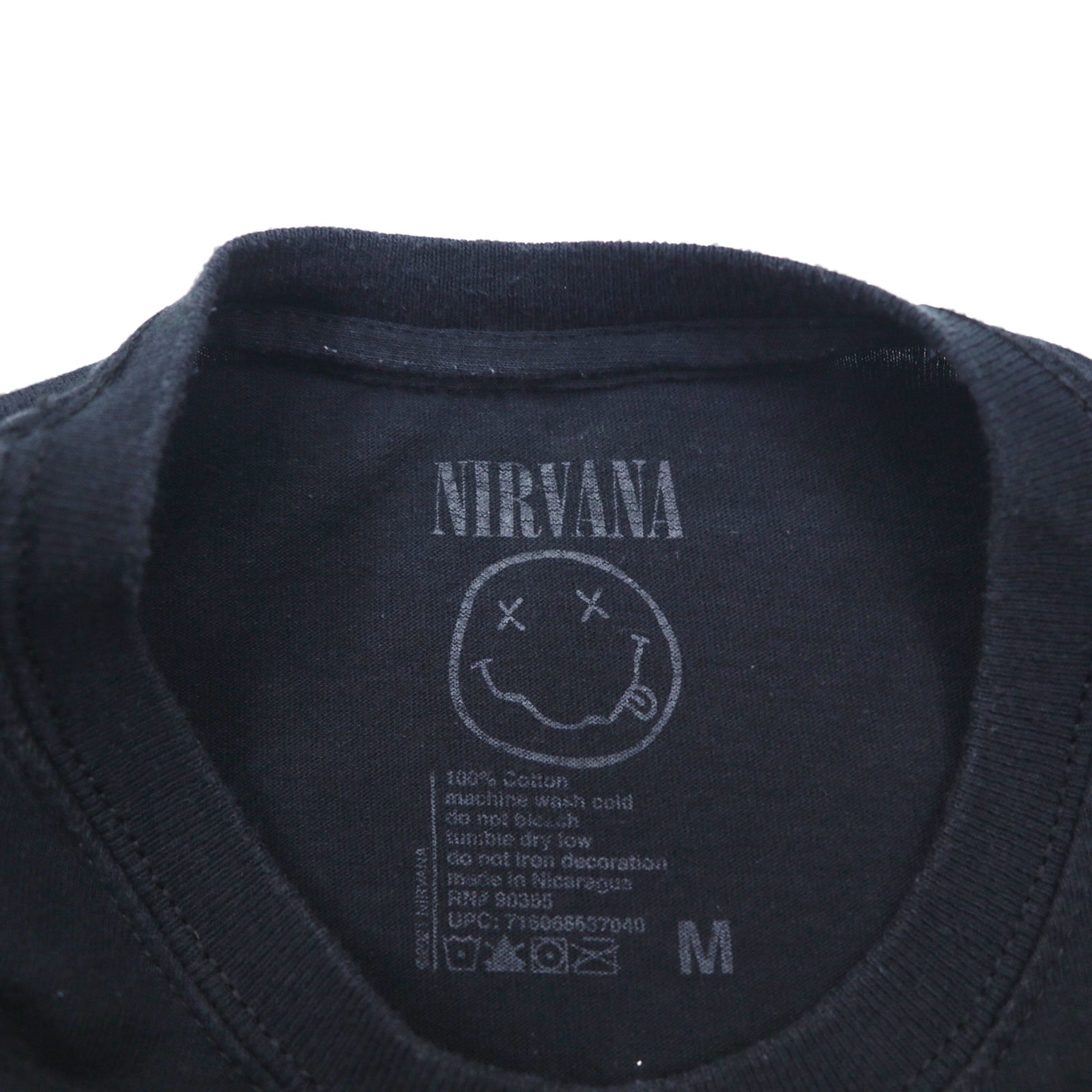 NIRVANA ニルヴァーナ ロック バンド Tシャツ M ブラック コットン