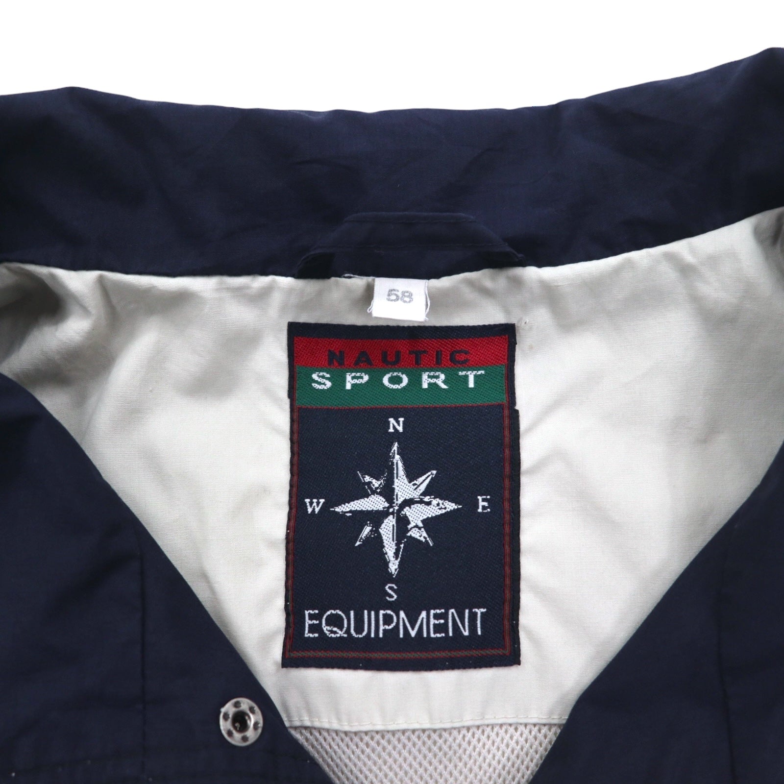 NAUTICA SPORT anni '90 giacca a vela in misto cotone/nylon 65/35 taglia XXL beige EQUIPMENT