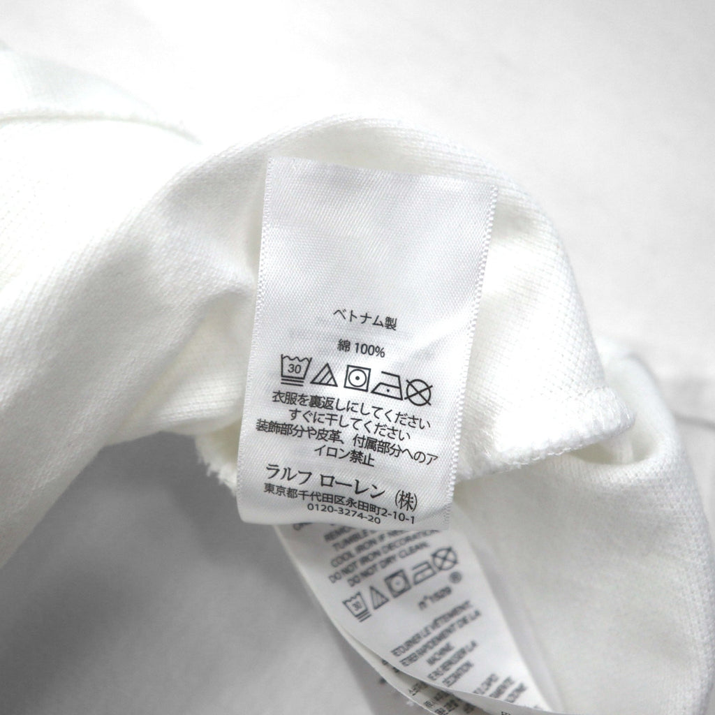 POLO RALPH LAUREN ビッグポニー 刺繍 ポロシャツ XL ホワイト POLO TEAM ナンバリング
