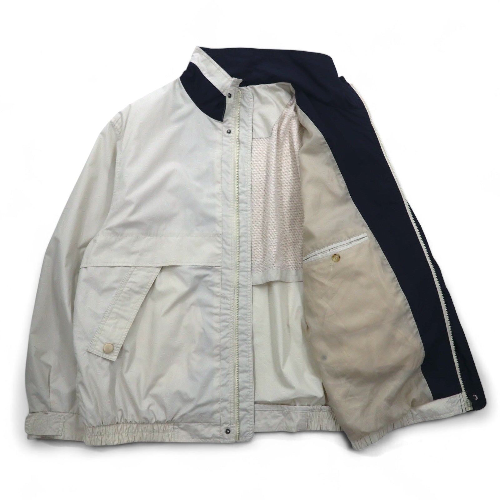 NAUTICA SPORT anni '90 giacca a vela in misto cotone/nylon 65/35 taglia XXL beige EQUIPMENT