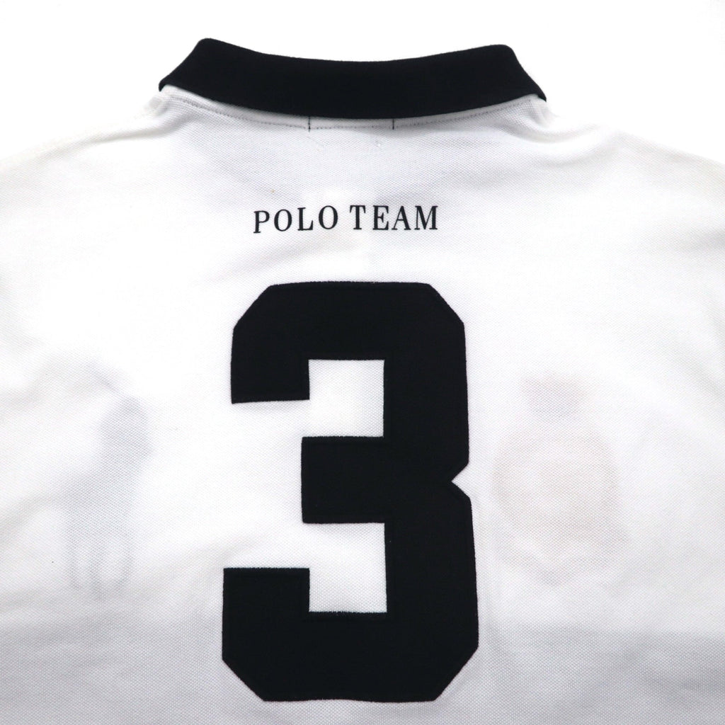 POLO RALPH LAUREN ビッグポニー 刺繍 ポロシャツ XL ホワイト POLO TEAM ナンバリング
