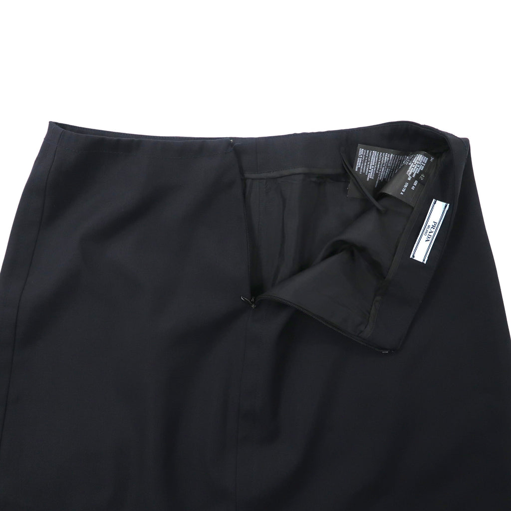 PRADA gonna a tubino 42 blu scuro misto lana e seta made in Romania