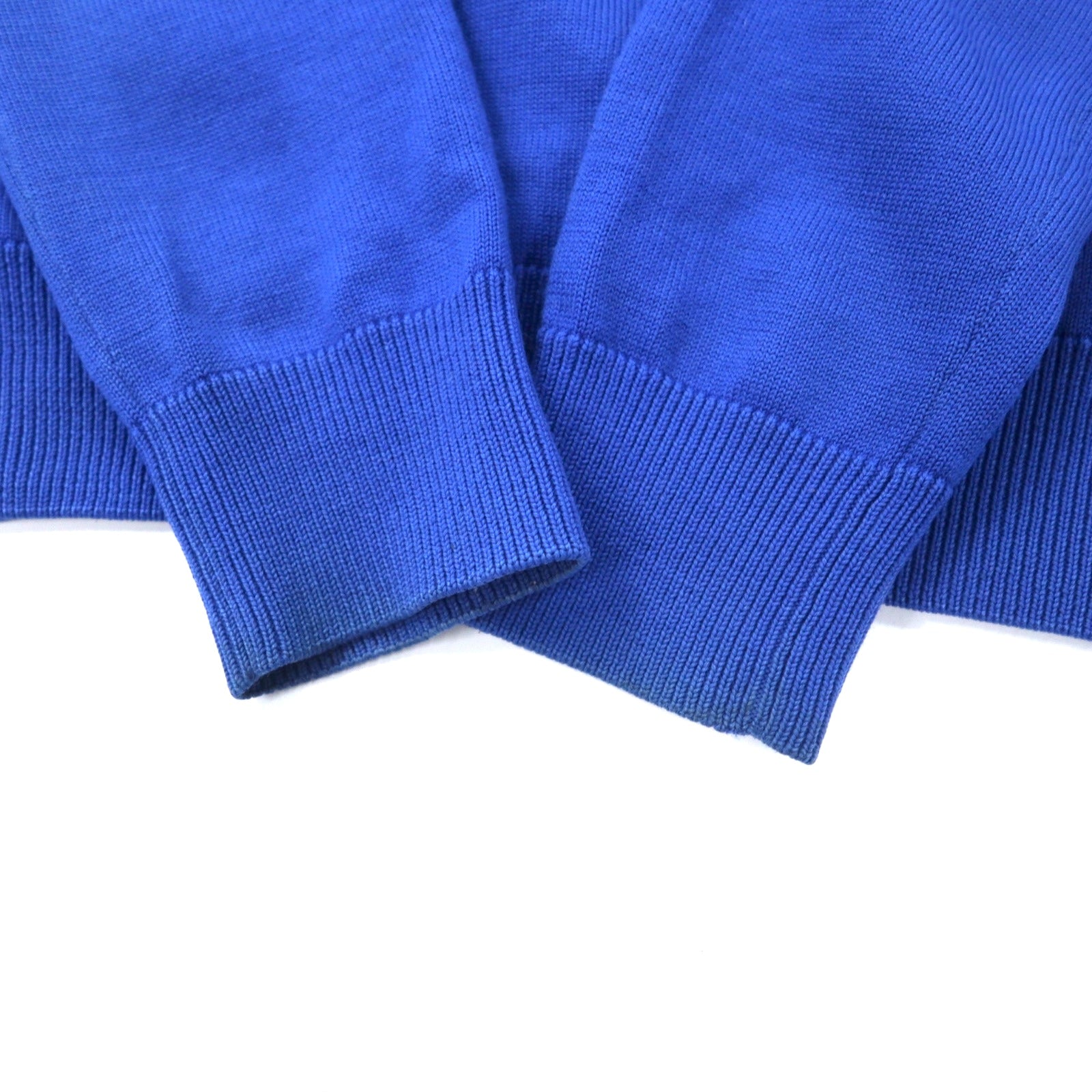 FRED PERRY Maglione in lana merino con scollo a V, blu, taglia S, ricamo logo K8225