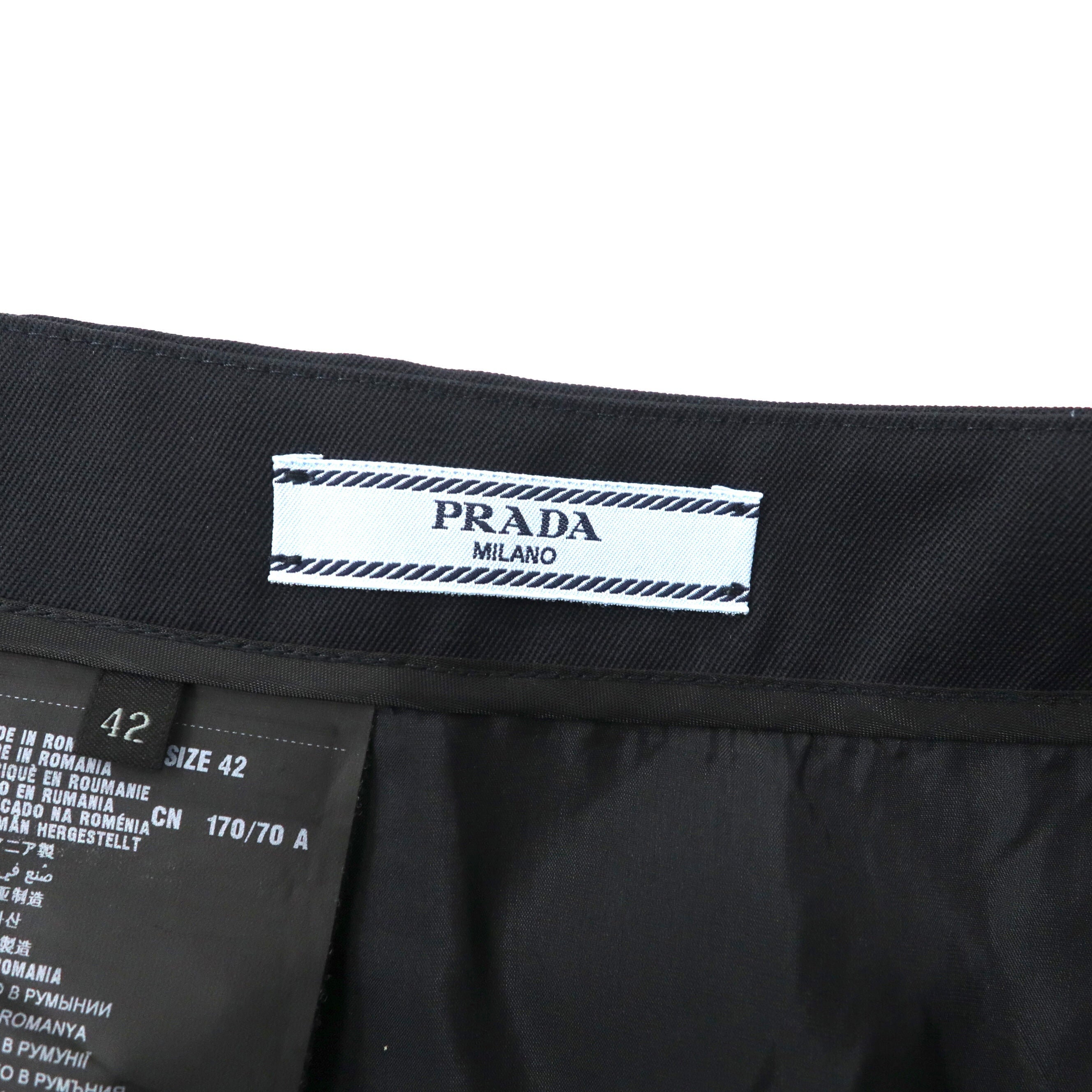 PRADA gonna a tubino 42 blu scuro misto lana e seta made in Romania