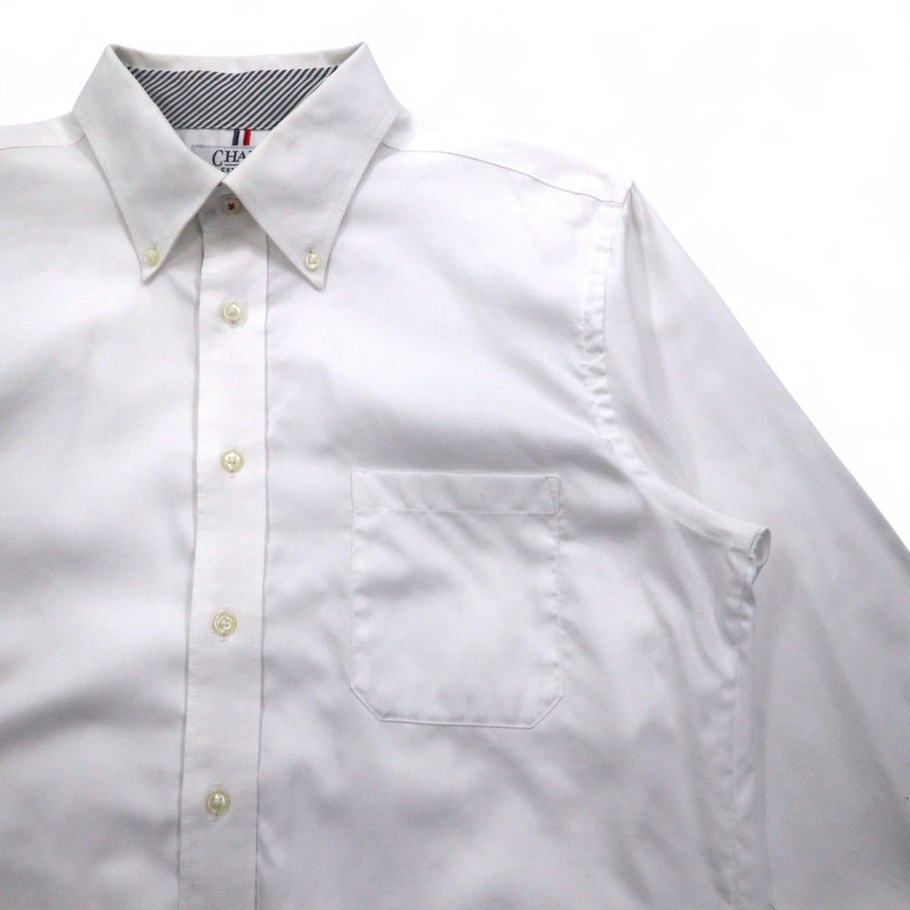 CHAPS オックスフォード ボタンダウンシャツ L ホワイト NON IRON PURE COTTON