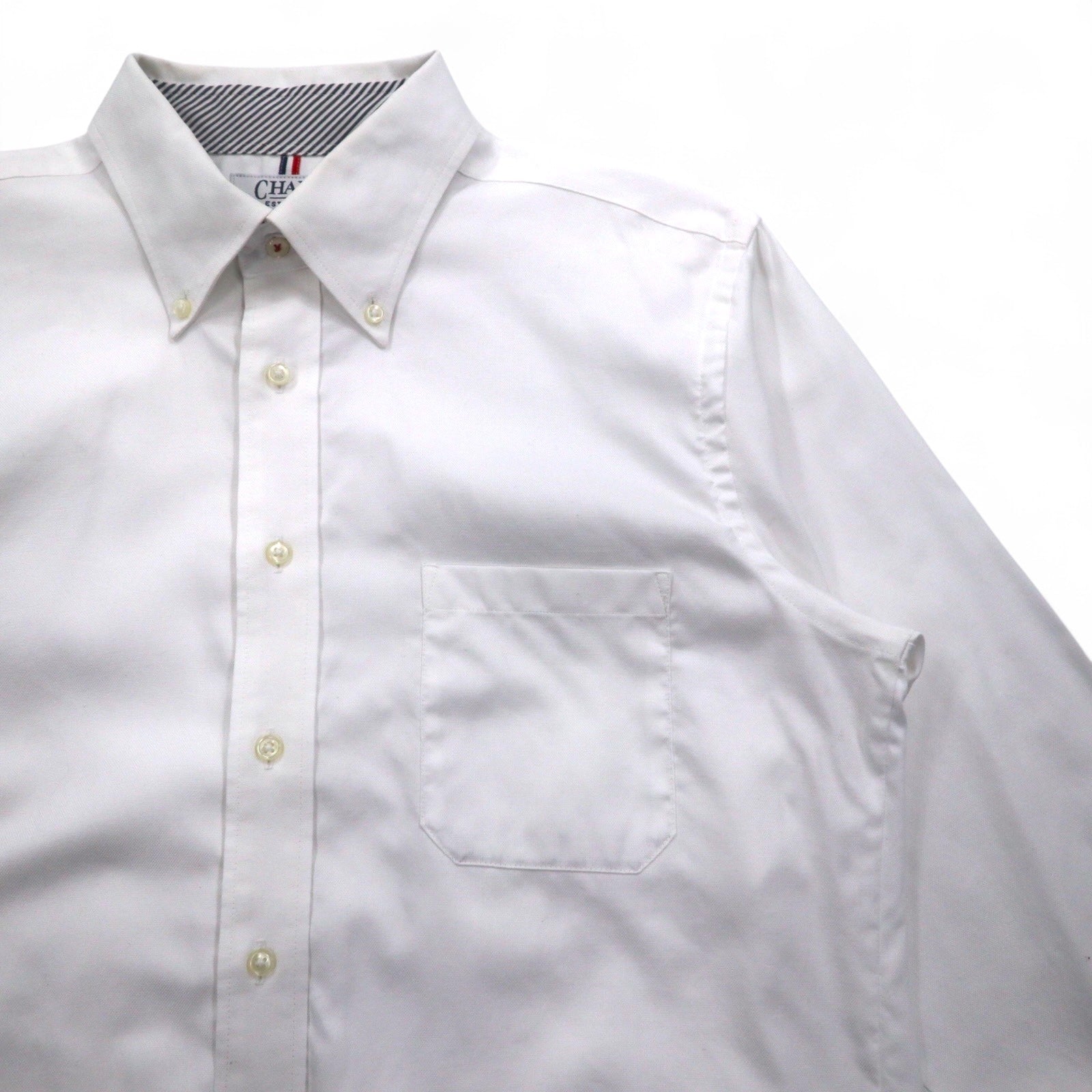 CHAPS オックスフォード ボタンダウンシャツ L ホワイト NON IRON PURE COTTON