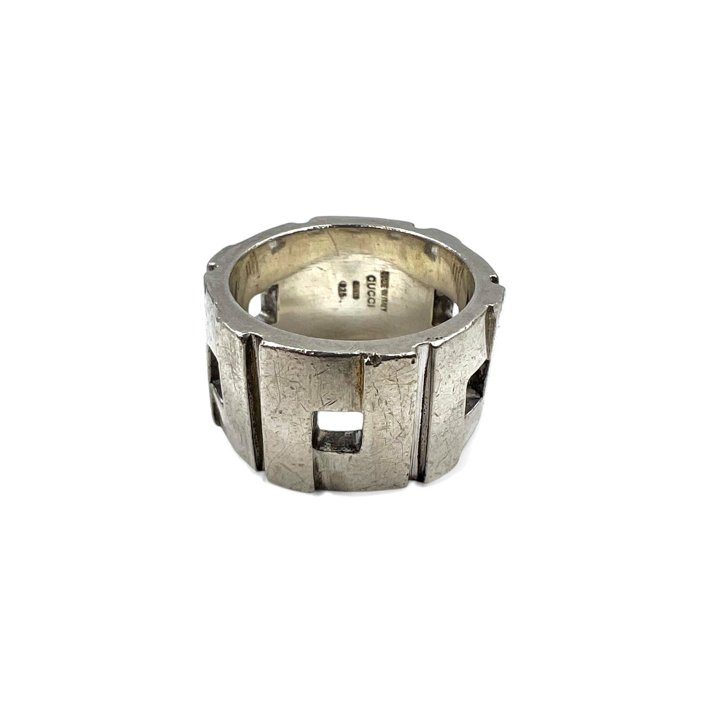 GUCCI Anello Modernista Anello in argento Misura 15 ARGENTO 925 Made in Italy