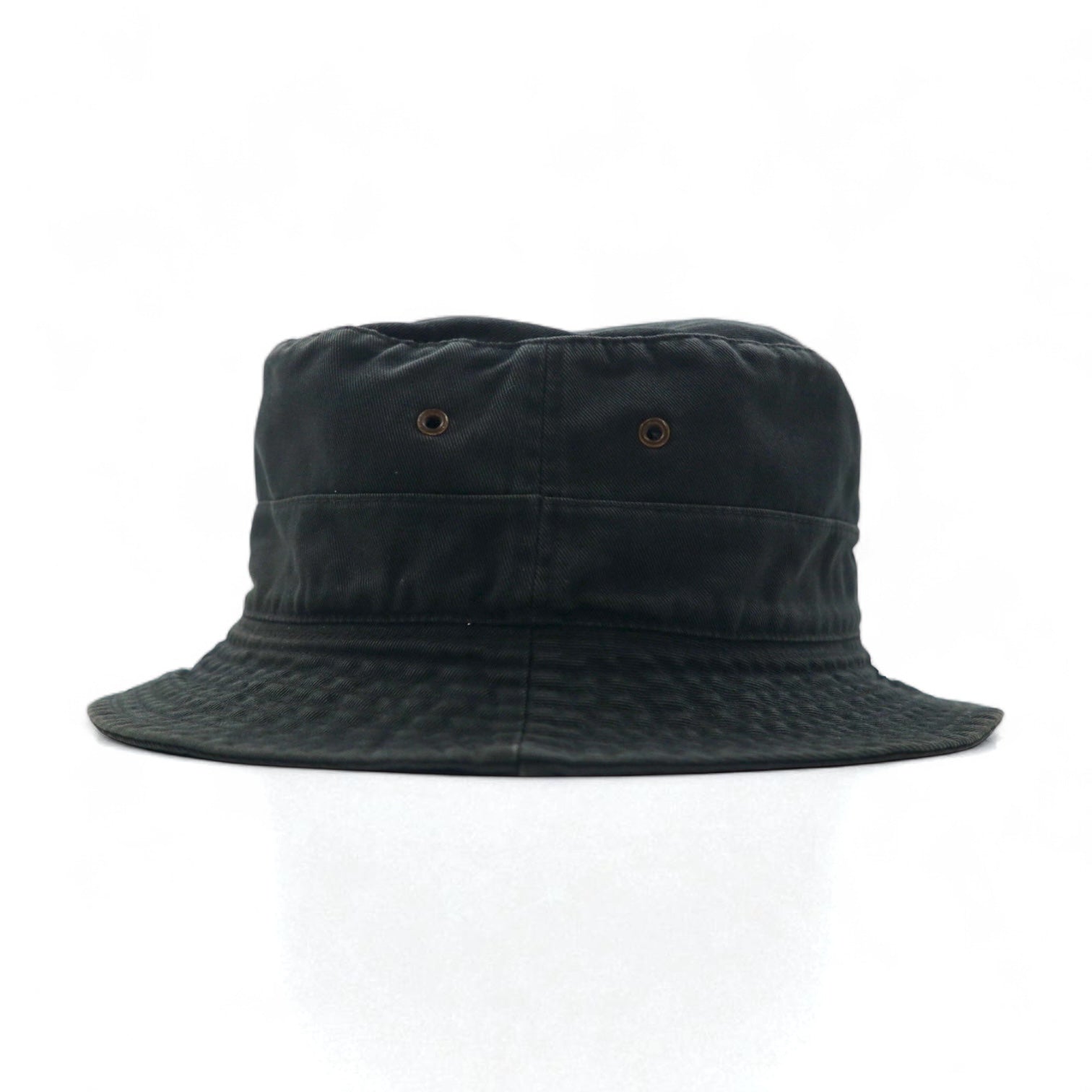 Polo by Ralph Lauren Cappello a secchiello anni '90, taglia M, nero, cotone, ricamo piccolo cavallino