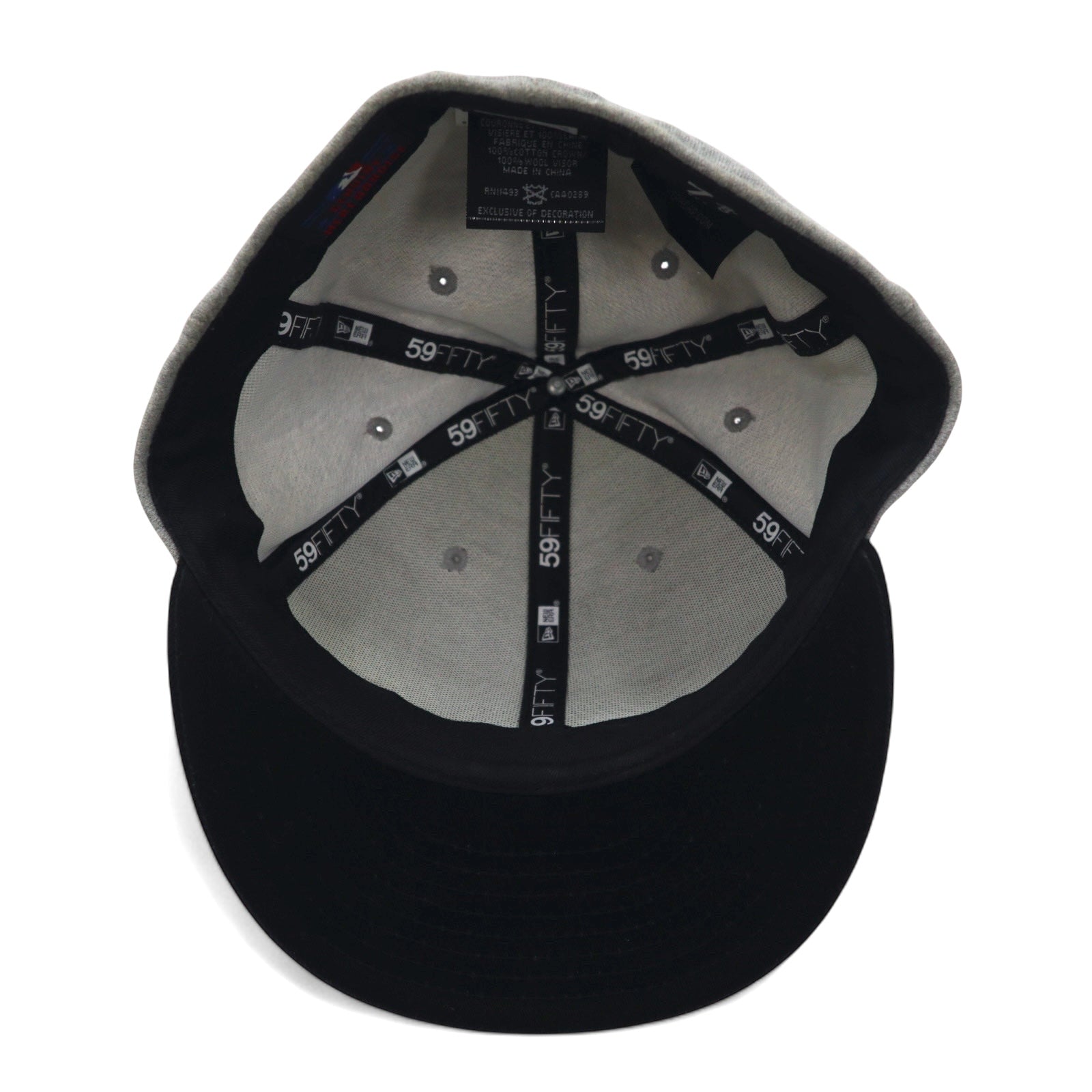 NEW ERA ベースボールキャップ 58.7cm グレー ブラック MLB ニューヨーク ヤンキース New York Yankees