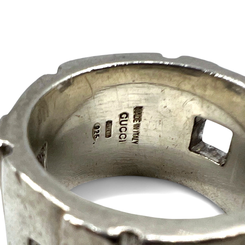 GUCCI Anello Modernista Anello in argento Misura 15 ARGENTO 925 Made in Italy