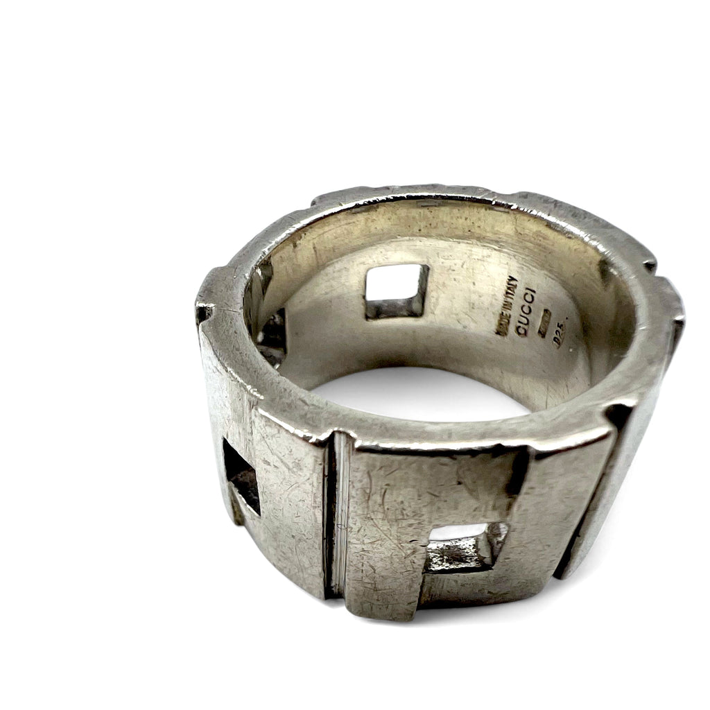 GUCCI Anello Modernista Anello in argento Misura 15 ARGENTO 925 Made in Italy