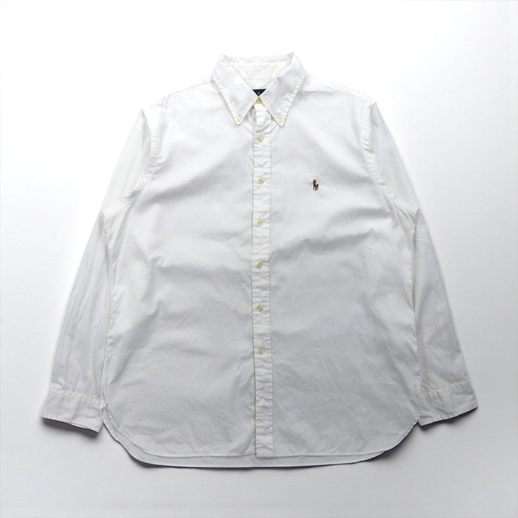 Ralph Lauren ボタンダウン シャツ XL ホワイト コットン スモールポニー刺繡