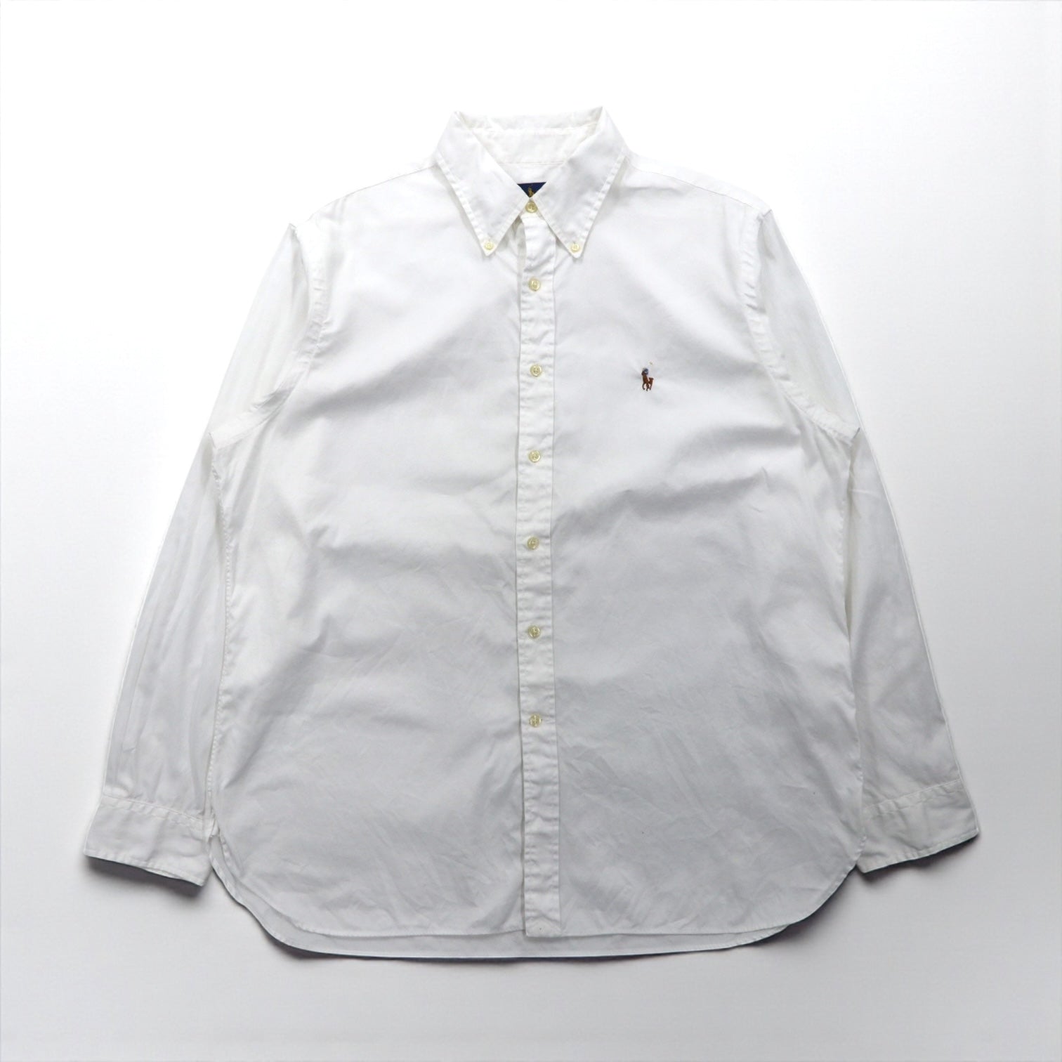 Ralph Lauren ボタンダウン シャツ XL ホワイト コットン スモールポニー刺繡