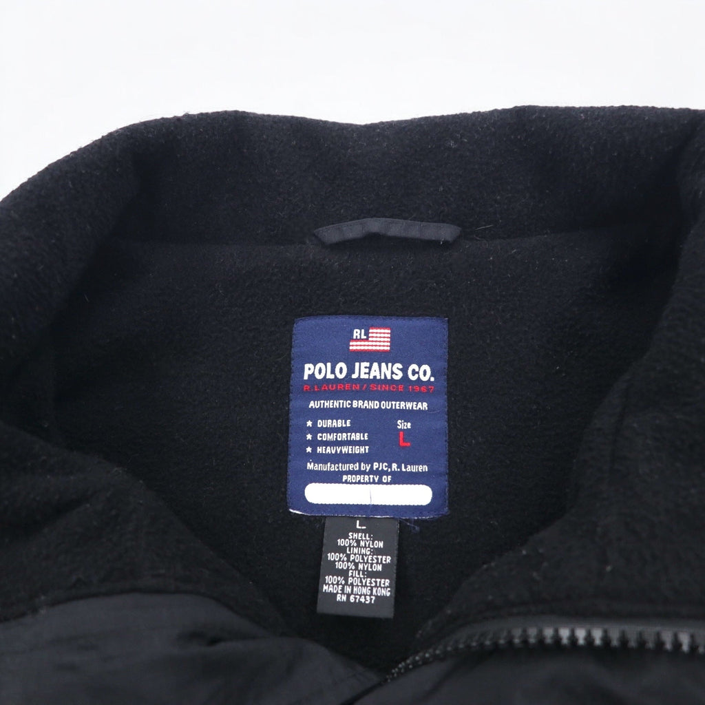 POLO JEANS CO. RALPH LAUREN Giacca da montagna foderata in pile anni '90 L verde nero