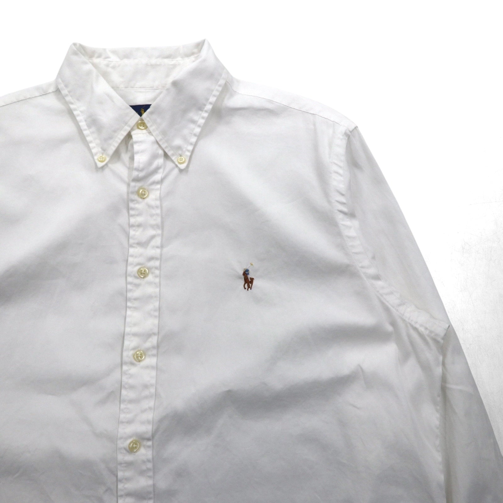 Ralph Lauren ボタンダウン シャツ XL ホワイト コットン スモールポニー刺繡