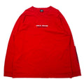POLO JEANS CO. RALPH LAUREN T-shirt a maniche lunghe con stampa logo, taglia 3XT, colore rosso, in cotone, logo sulle maniche, taglia grande, Made in Messico