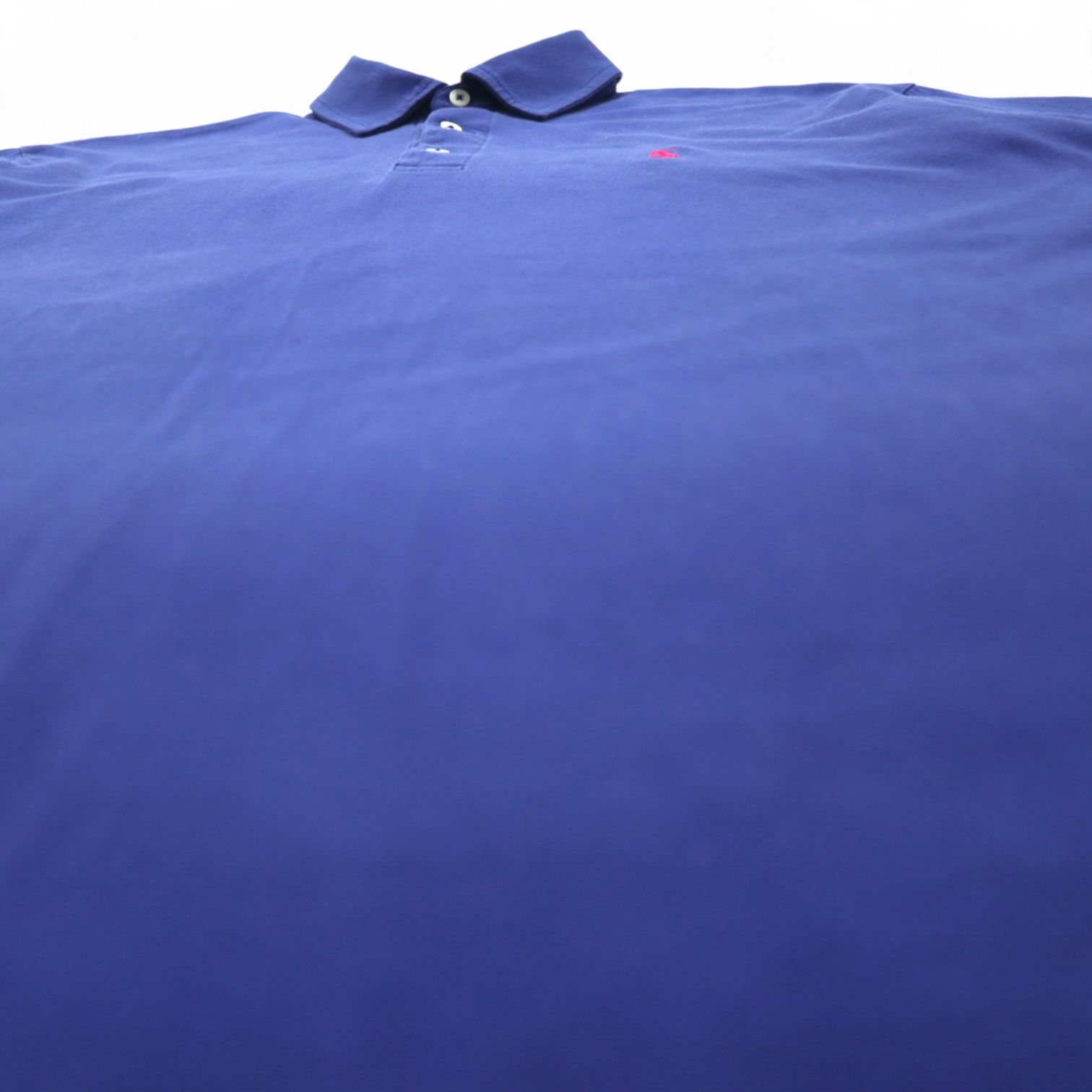 POLO GOLF RALPH LAUREN anni '90 Polo in cotone Pima taglia M Blu navy con ricamo pony piccolo Made in Perù
