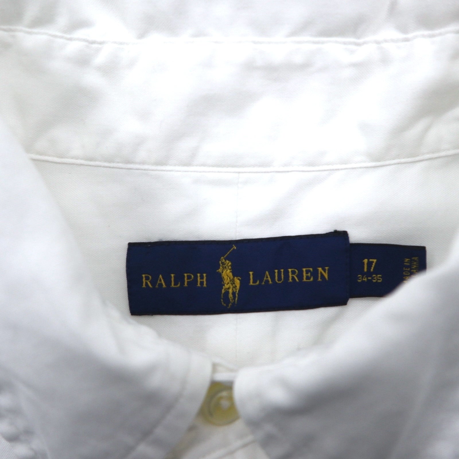 Ralph Lauren ボタンダウン シャツ XL ホワイト コットン スモールポニー刺繡
