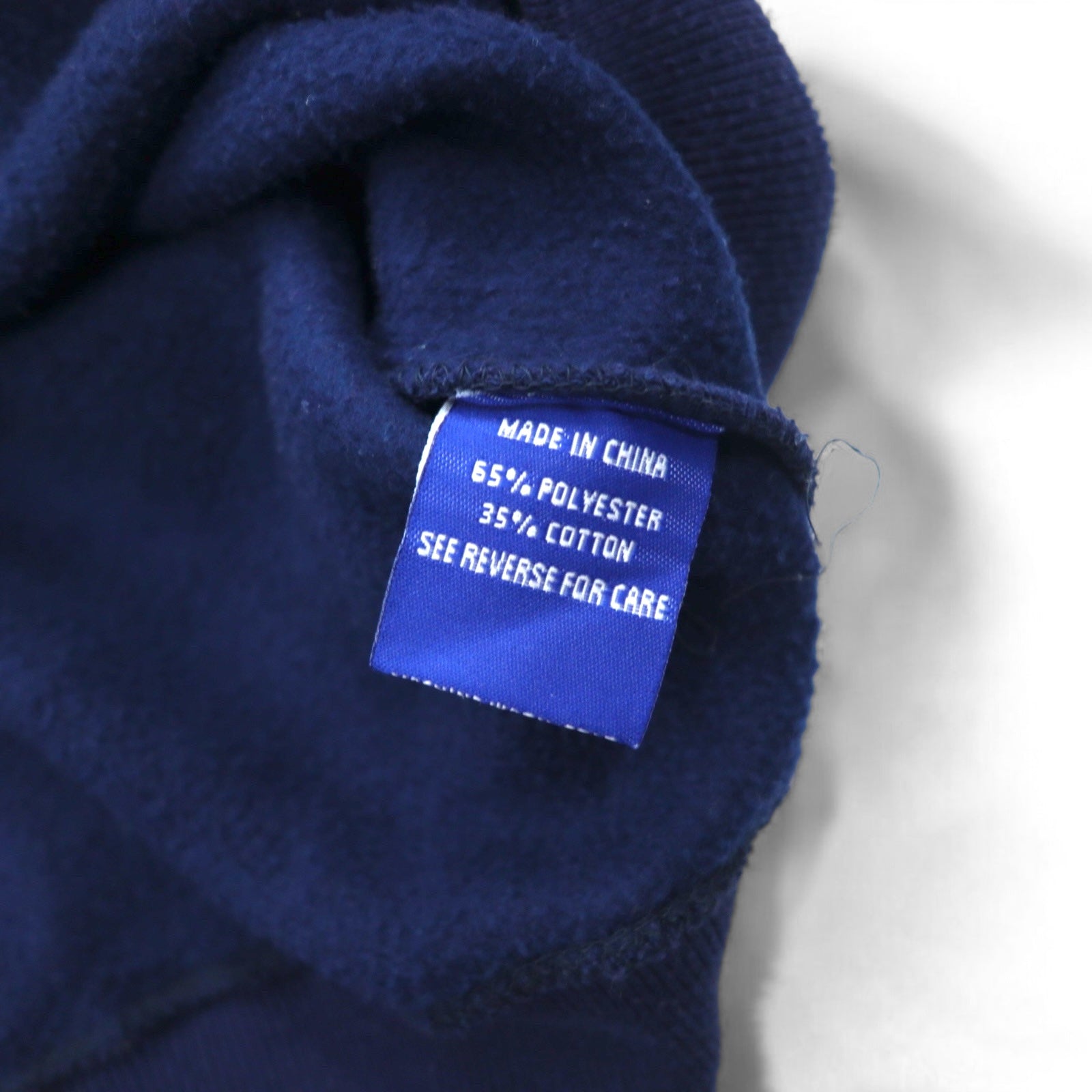 STARTER Anni '90 College Ricamato Ribbed Felpa XL Blu Scuro MICHIGAN