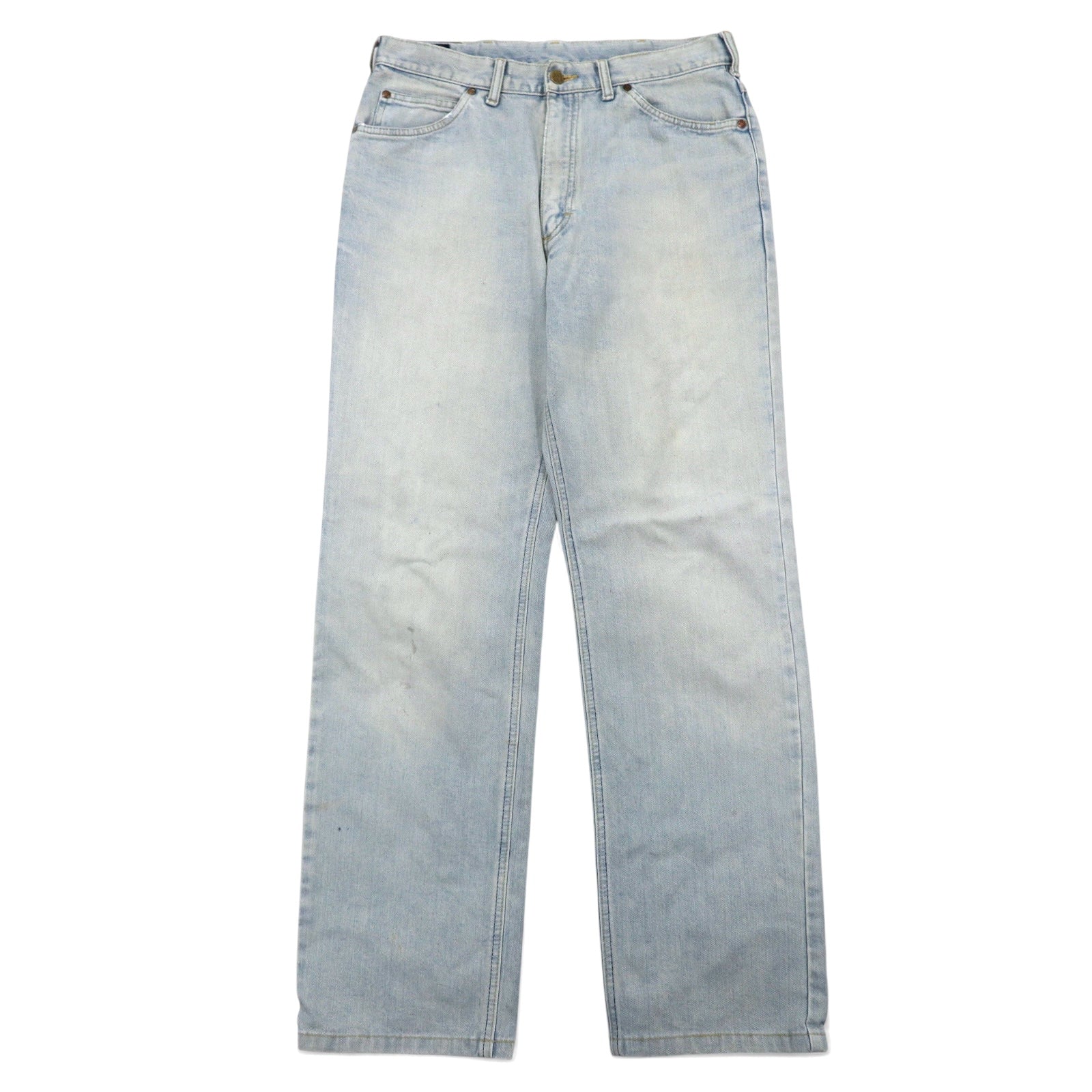 Jeans Lee RIDERS L blu cotone toppa in pelle chiusura con cerniera