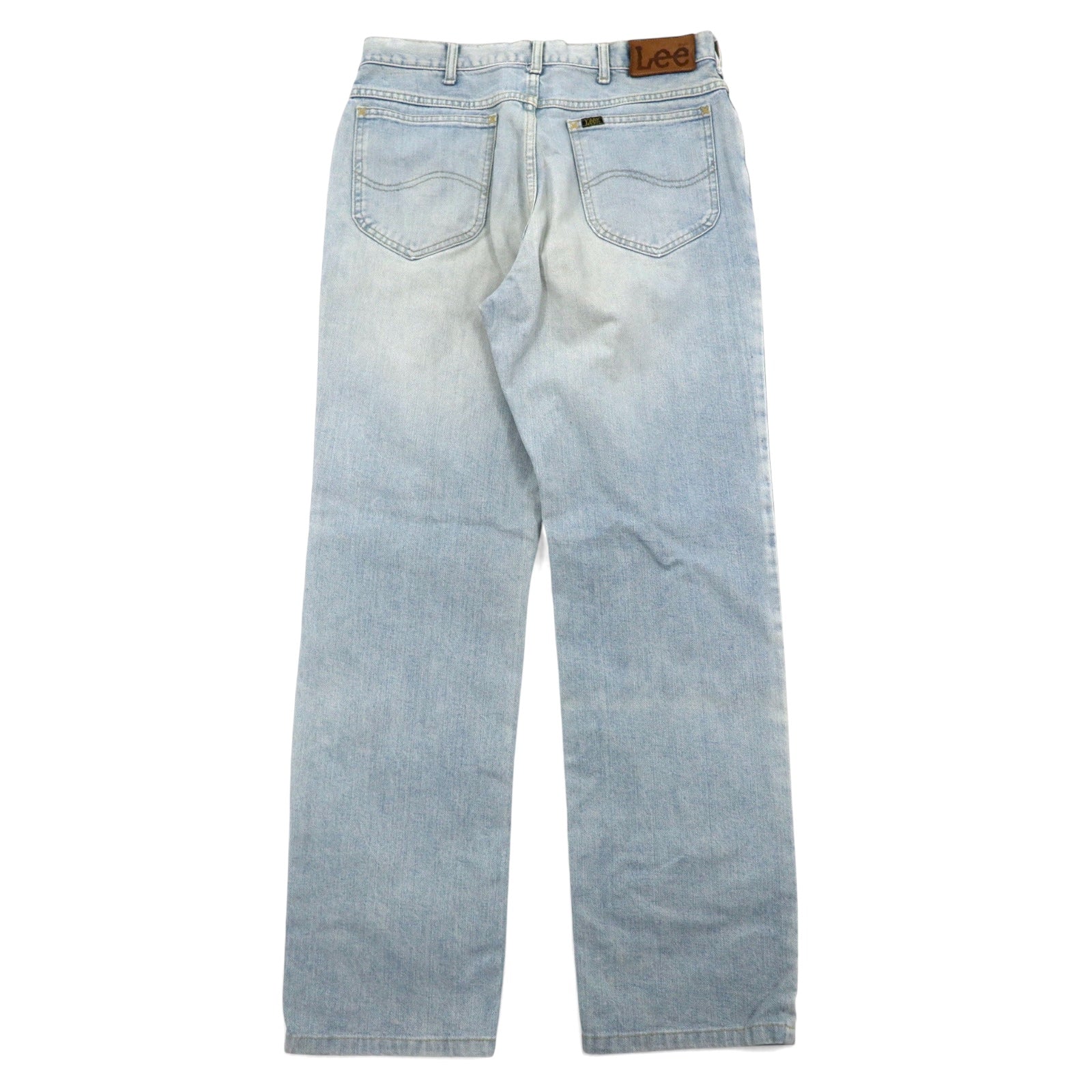 Jeans Lee RIDERS L blu cotone toppa in pelle chiusura con cerniera