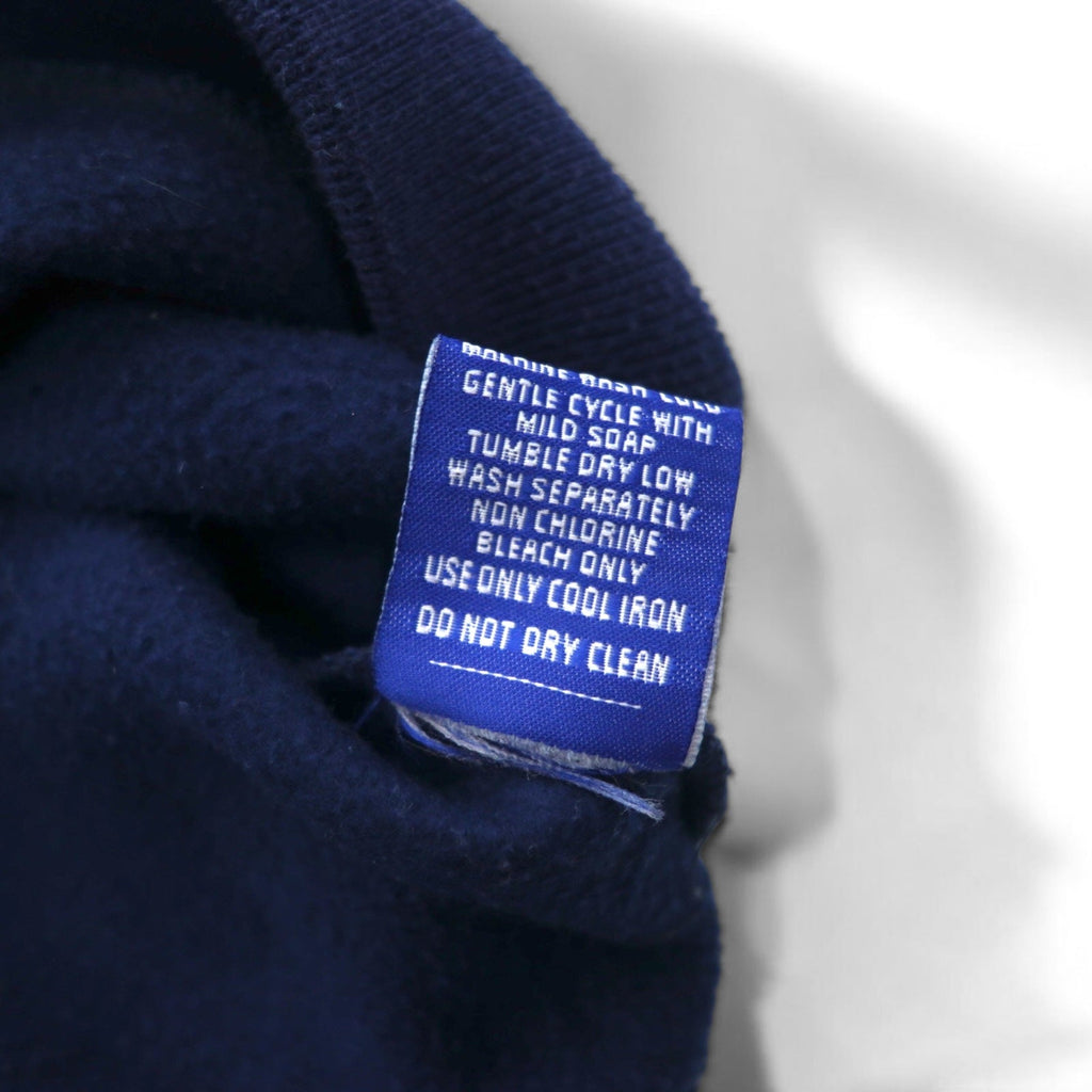 STARTER Anni '90 College Ricamato Ribbed Felpa XL Blu Scuro MICHIGAN