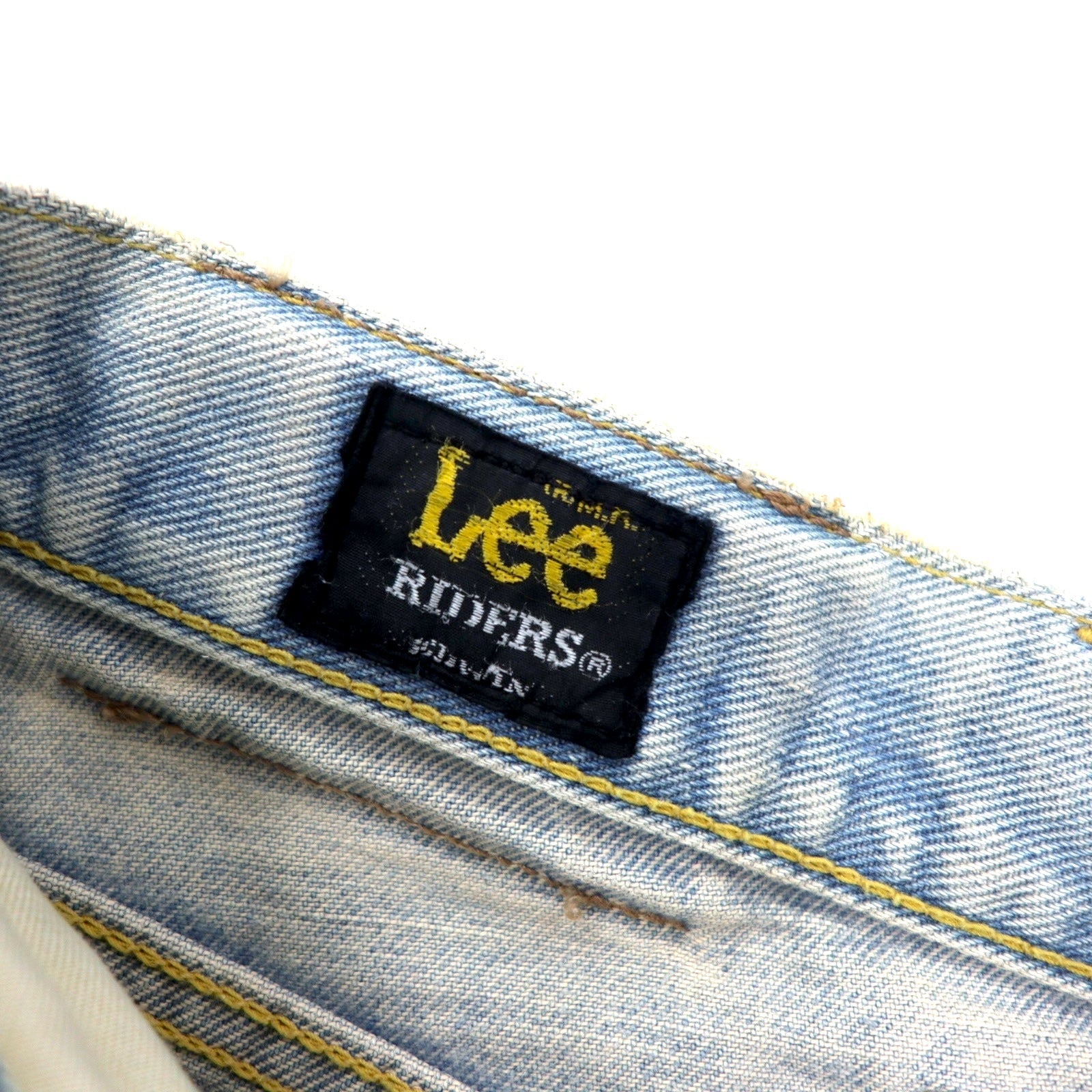 Jeans Lee RIDERS L blu cotone toppa in pelle chiusura con cerniera