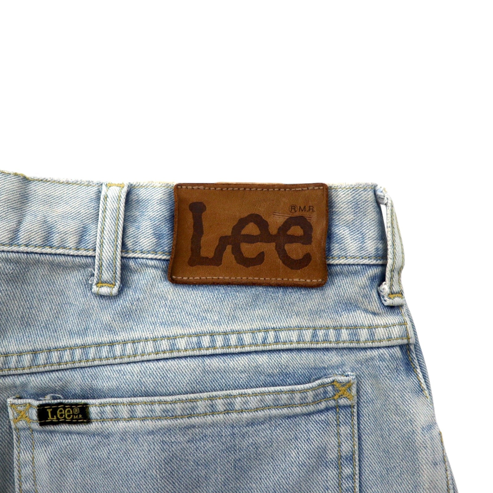 Jeans Lee RIDERS L blu cotone toppa in pelle chiusura con cerniera