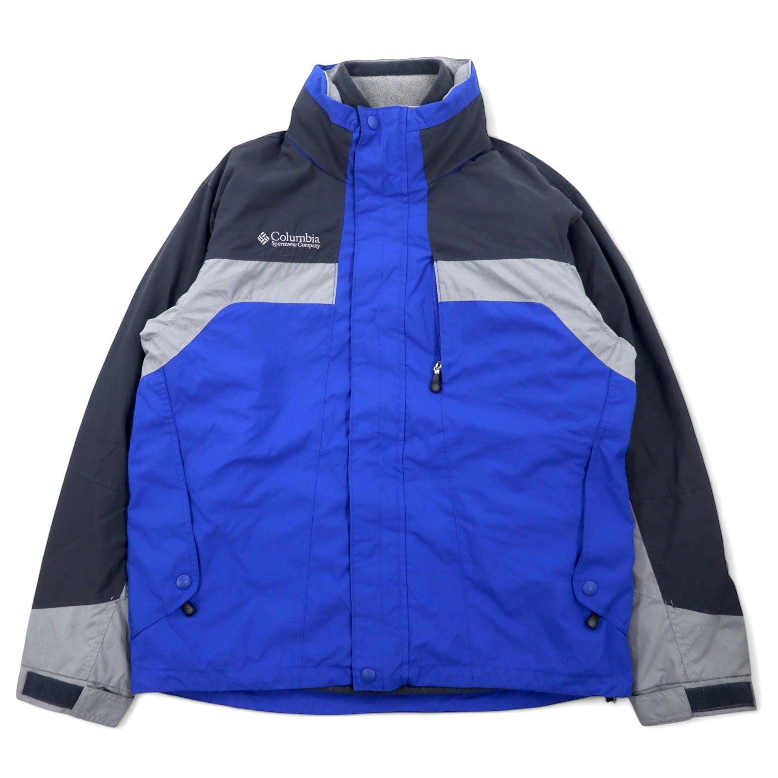 Columbia Giacca a vento 3 VIE M Blu Nylon Fodera in pile Cappuccio ripiegabile Logo ricamato Bugaboo Fabbricato in Sri Lanka