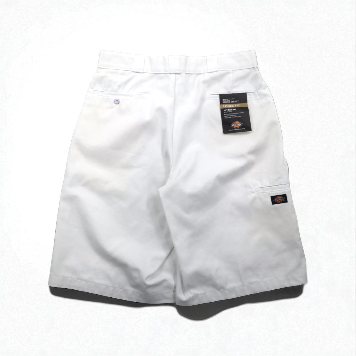 Dickies Loose Fit Pantaloncino da lavoro 13 pollici Multi-Use Pocket Work Shorts L, lunghezza al ginocchio, 42283WH, nuovo con etichetta