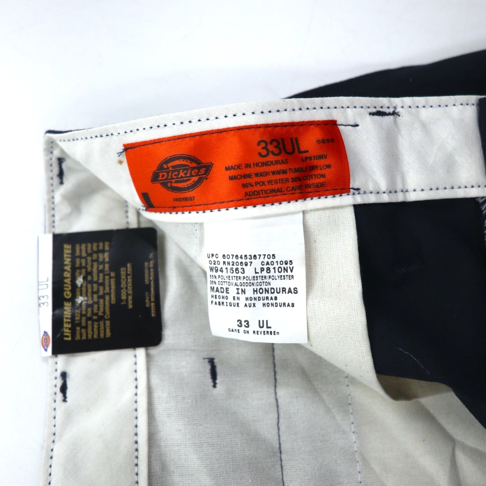 Dickies Pantaloni da lavoro Chino L Blu Navy Relaxed fit INDUSTRIAL FLAT FRONT PANT LP810 Fabbricato in Honduras Nuovo