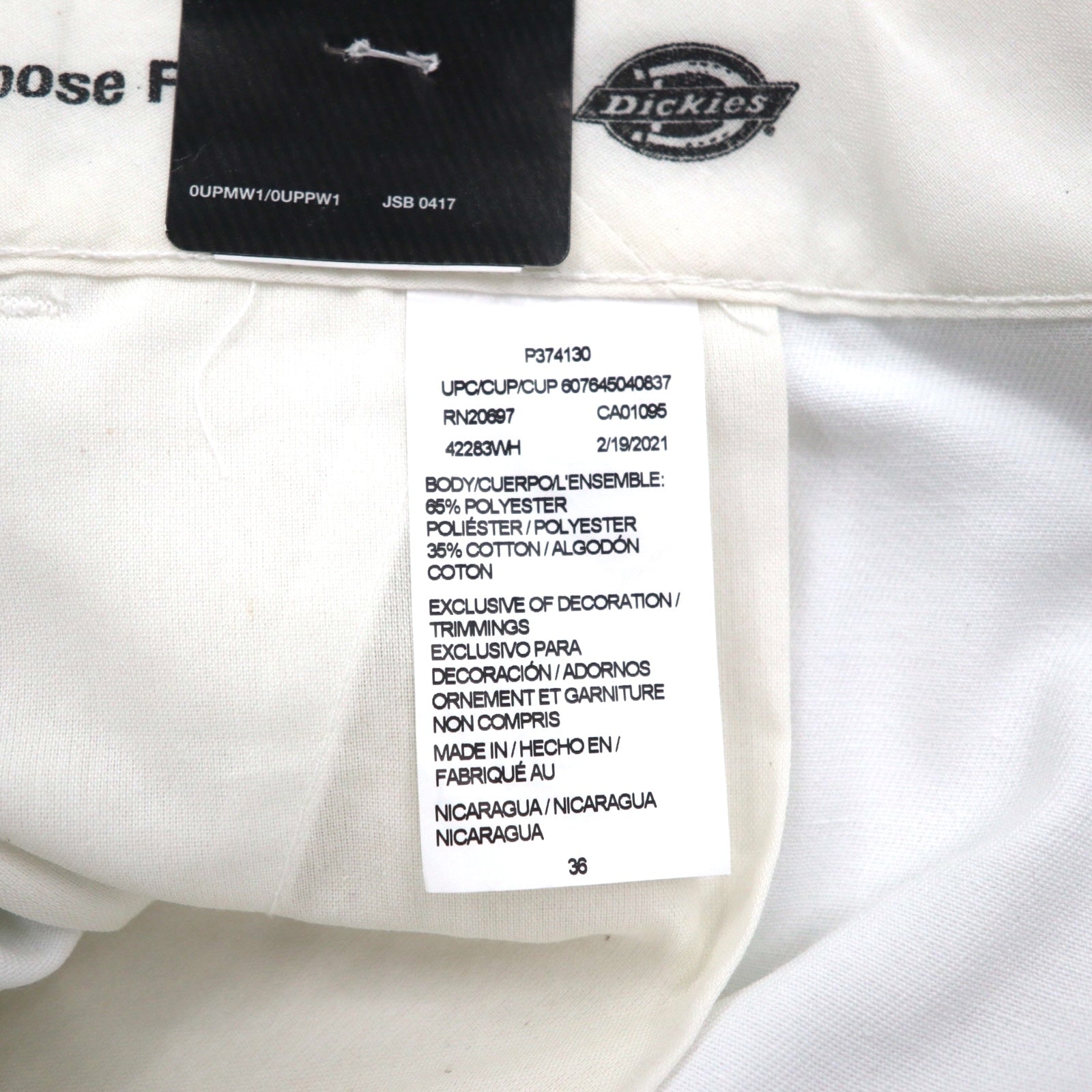 Dickies Loose Fit Pantaloncino da lavoro 13 pollici Multi-Use Pocket Work Shorts L, lunghezza al ginocchio, 42283WH, nuovo con etichetta