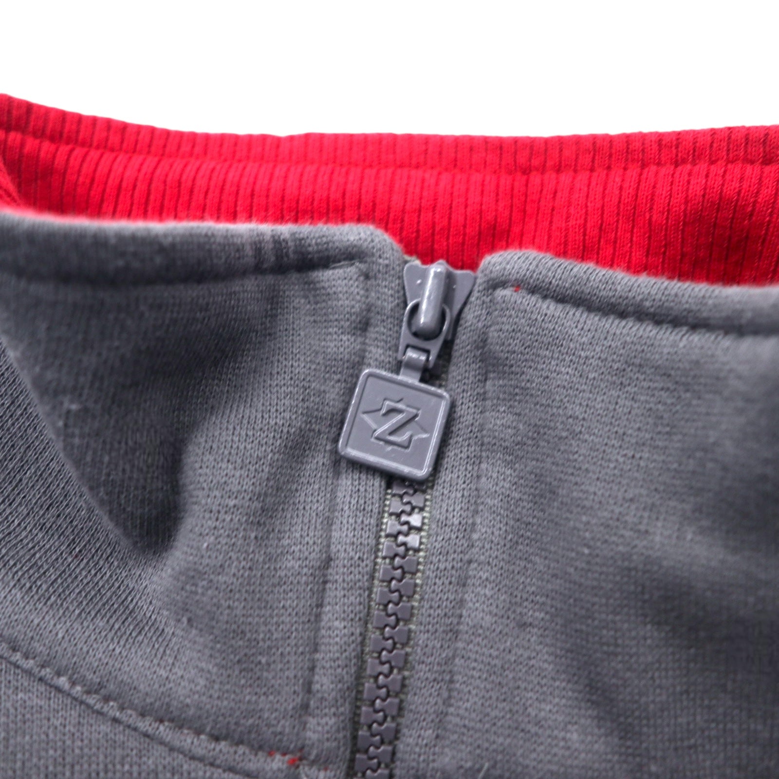 Felpa JERZEES mezza zip, taglia XL, grigia, cotone, oversize.