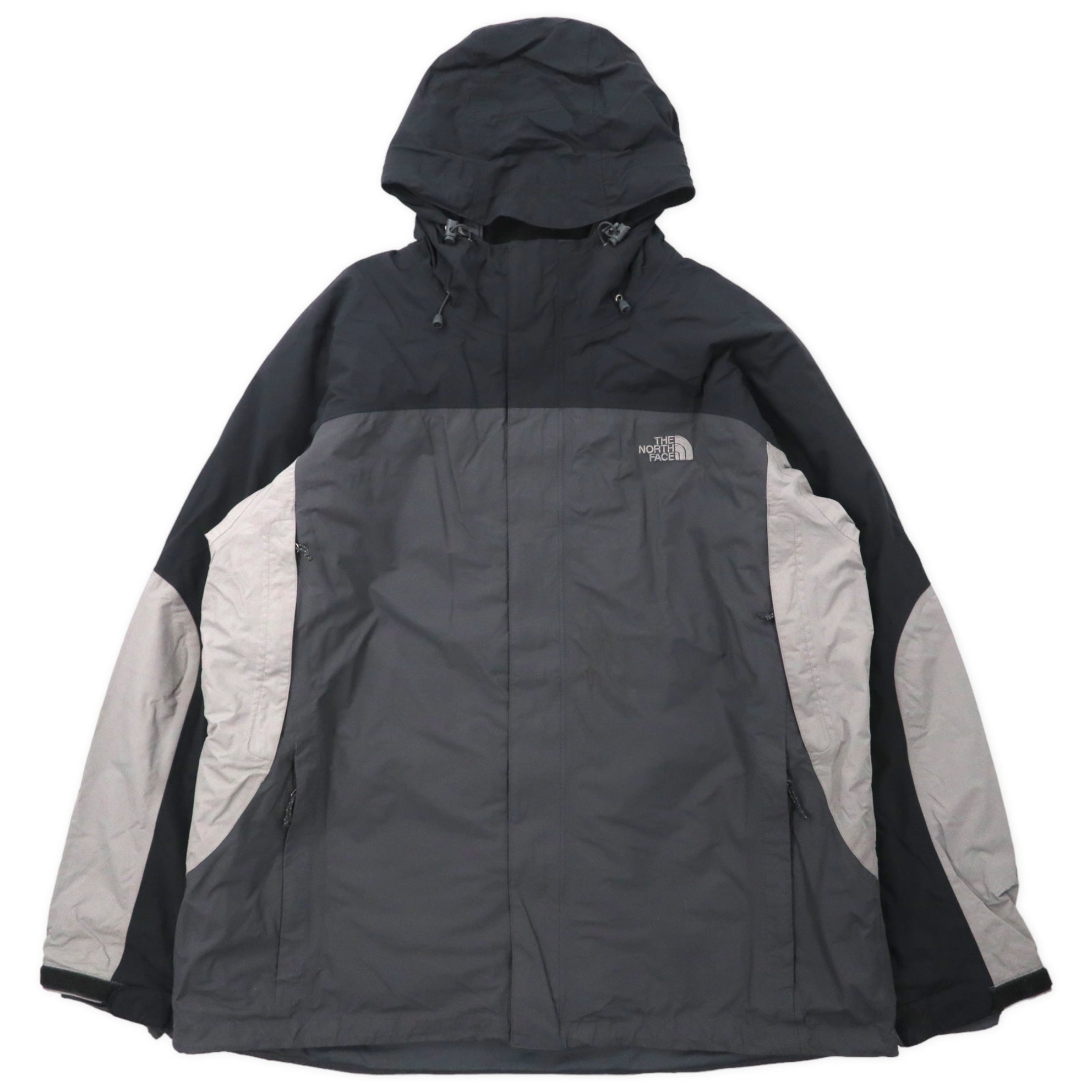 THE NORTH FACE Giacca a vento 3-in-1, taglia XXL, colore grigio, in nylon HYVENT, impermeabile, con fodera isolante rimovibile