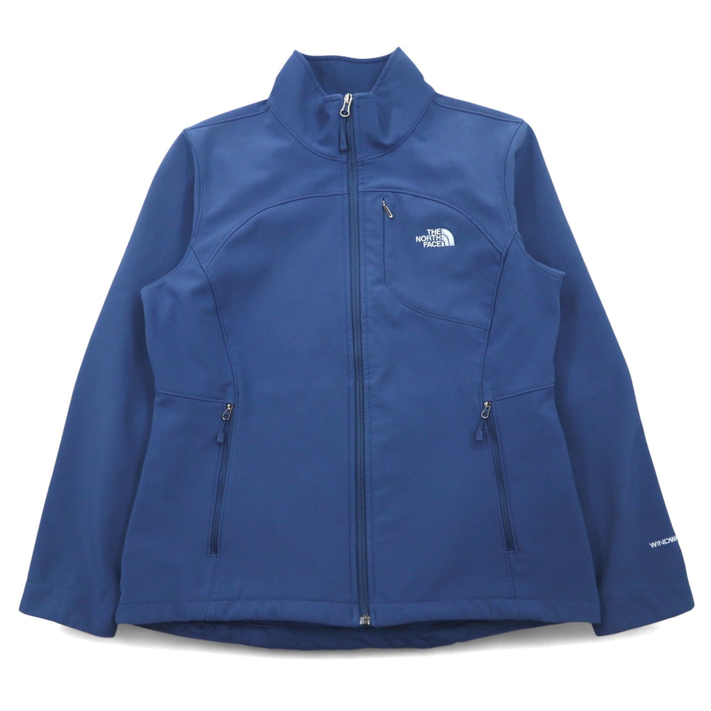 THE NORTH FACE Windwall Softshell Jacket L Navy Fleece Lining US Standard