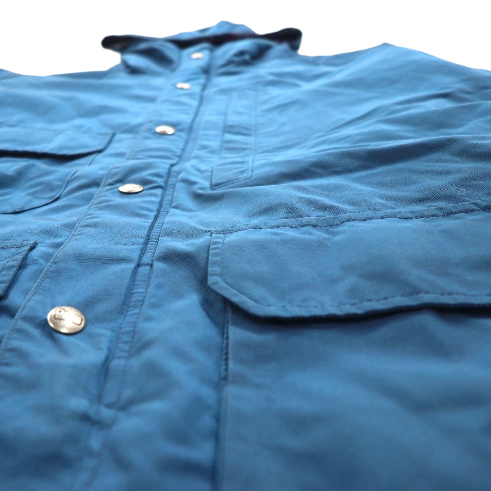 Woolrich 80年代 USA製 マウンテンパーカー L ネイビー ブランケットライナー ダブルジップ ウエスト ドローコード