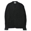 Christian Dior リブニット カーディガン M グレー ウール カシミア混 オールド 日本製