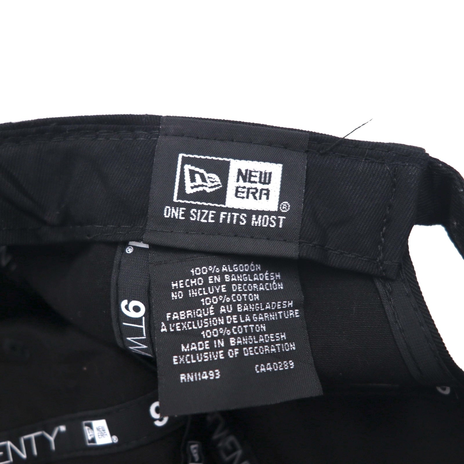 NEW ERA Cappellino da baseball FREE, regolabile, nero 9TWENTY US Company LIGHTDECK ricamato