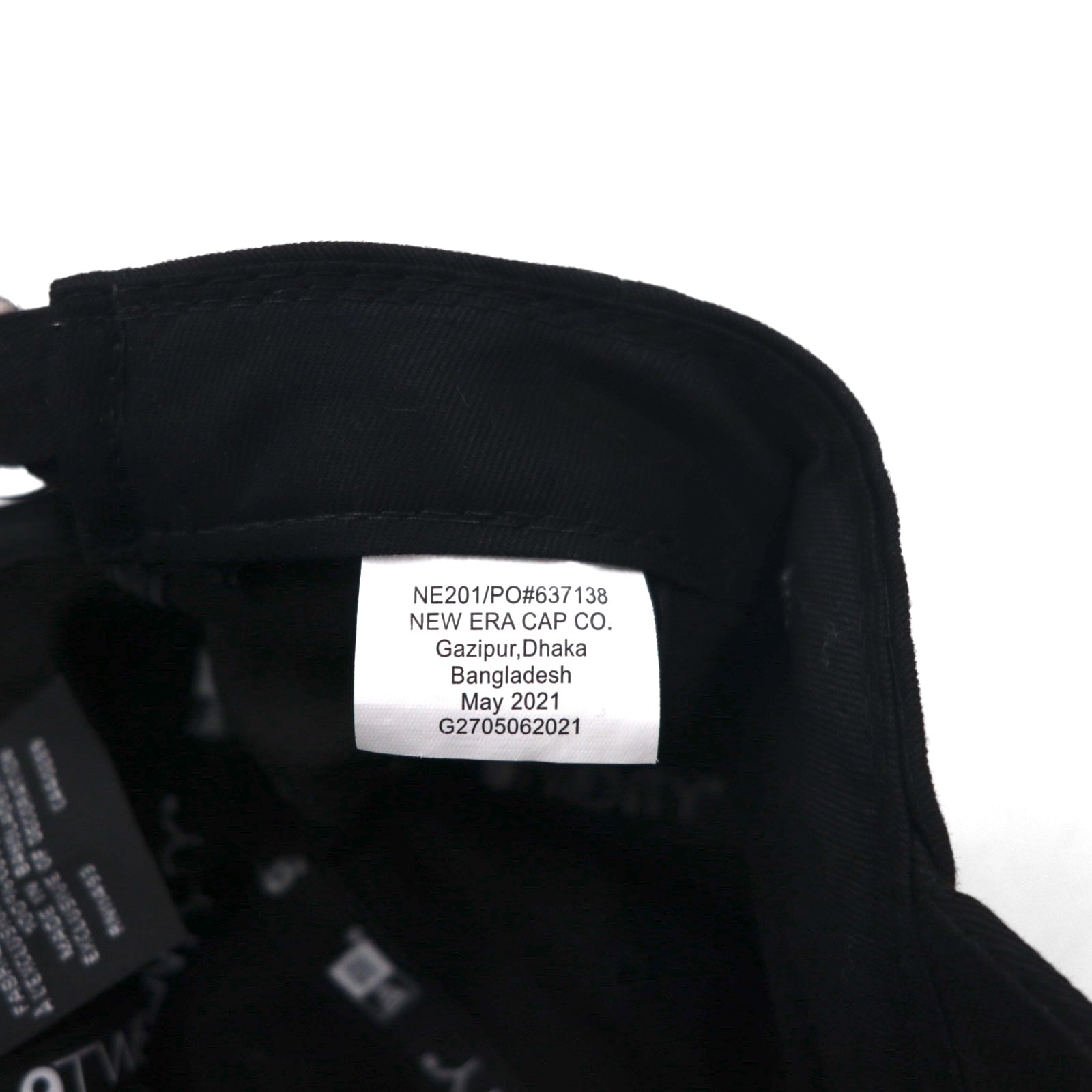 NEW ERA Cappellino da baseball FREE, regolabile, nero 9TWENTY US Company LIGHTDECK ricamato