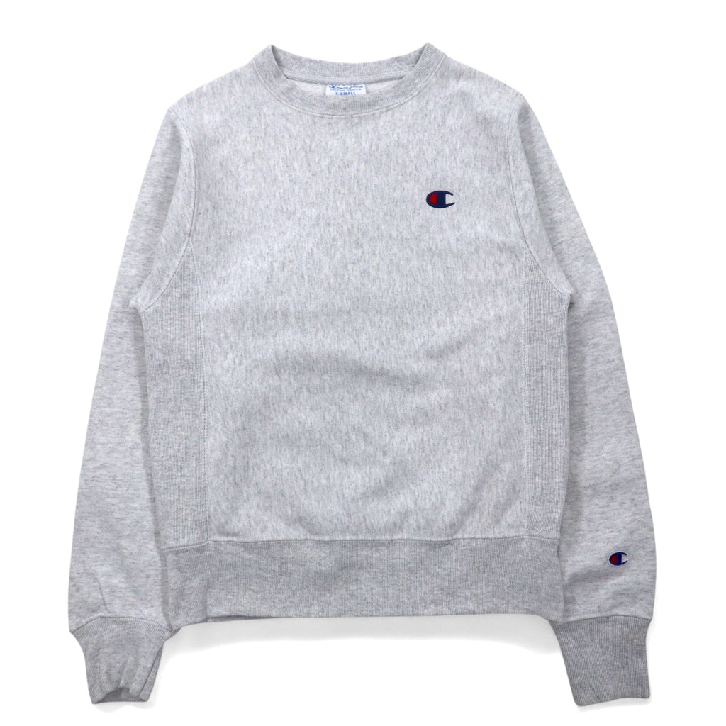 Champion Reverse Weave Felpa M Grigio Cotone Logo Ricamato Etichetta Blu Replica Reverse Weave