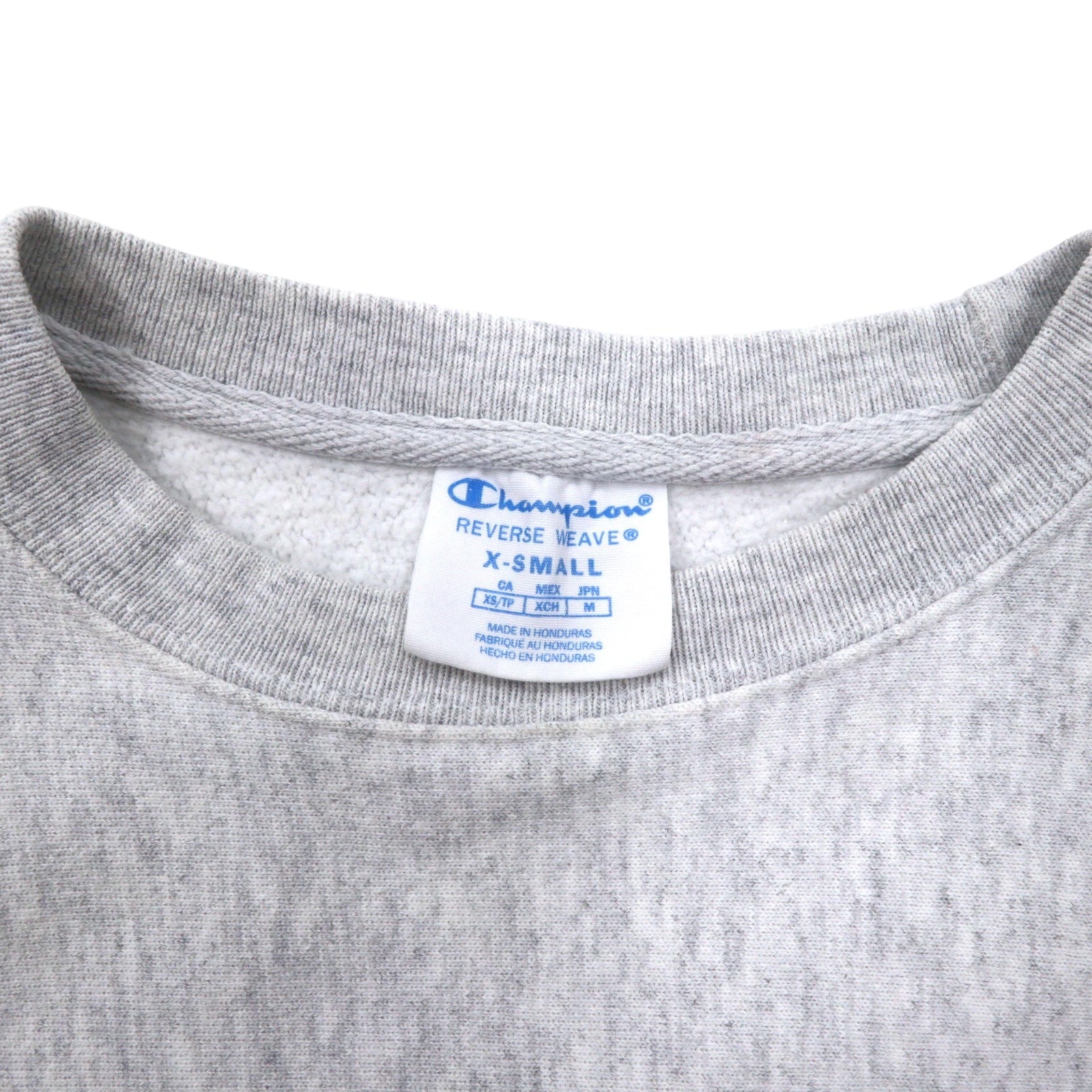 Champion Reverse Weave Felpa M Grigio Cotone Logo Ricamato Etichetta Blu Replica Reverse Weave