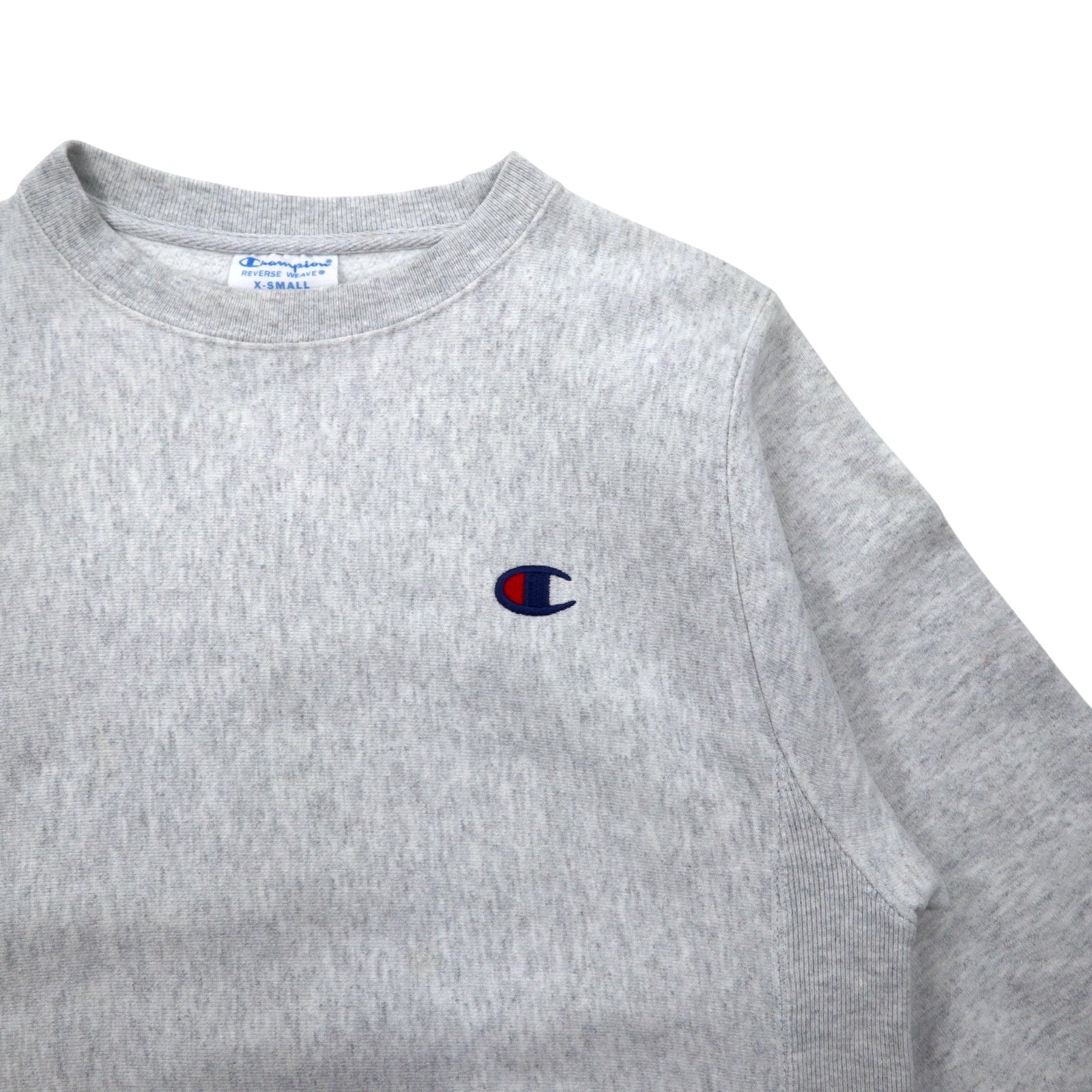 Champion Reverse Weave Felpa M Grigio Cotone Logo Ricamato Etichetta Blu Replica Reverse Weave