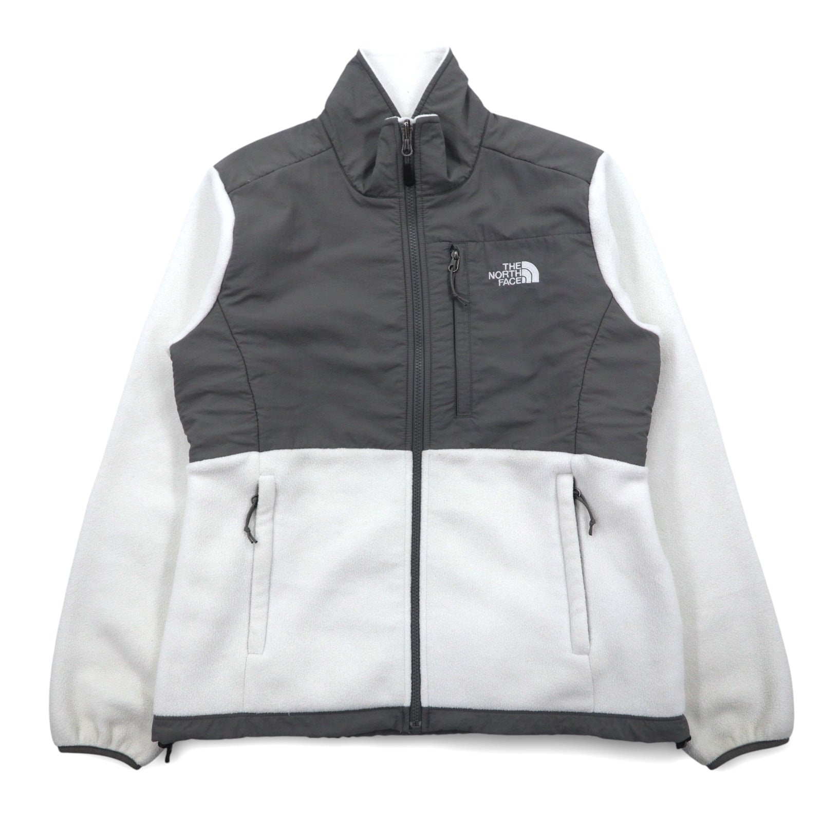 THE NORTH FACE デナリジャケット POLARTEC ポーラテック フリースジャケット M ホワイト グレー US規格