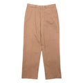 L.L.Bean Pantaloni Chino con Pieghe Centrali 34 Beige Twill di Cotone Vestibilità Naturale Antirughe Antistropicciamento 262553