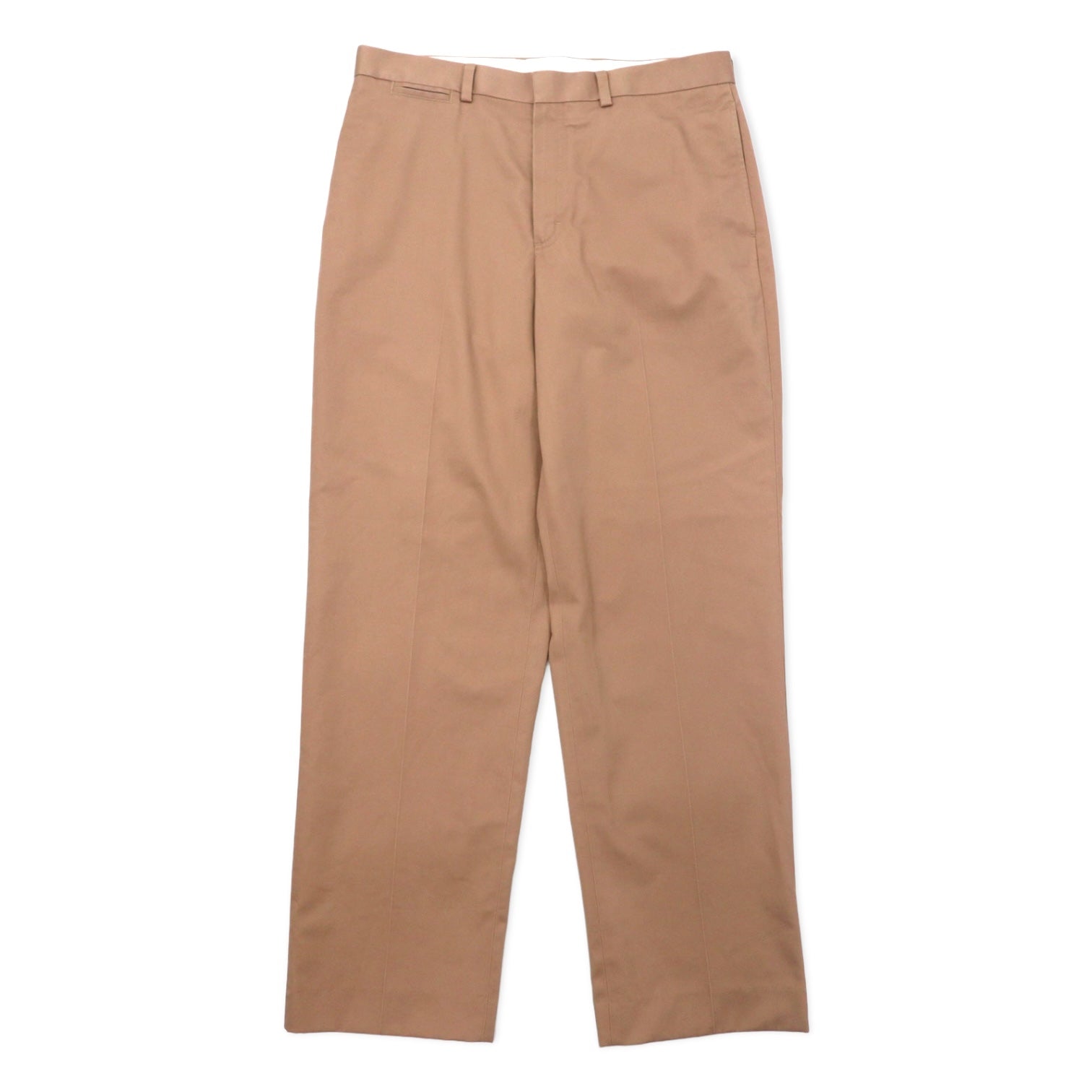 L.L.Bean Pantaloni Chino con Pieghe Centrali 34 Beige Twill di Cotone Vestibilità Naturale Antirughe Antistropicciamento 262553
