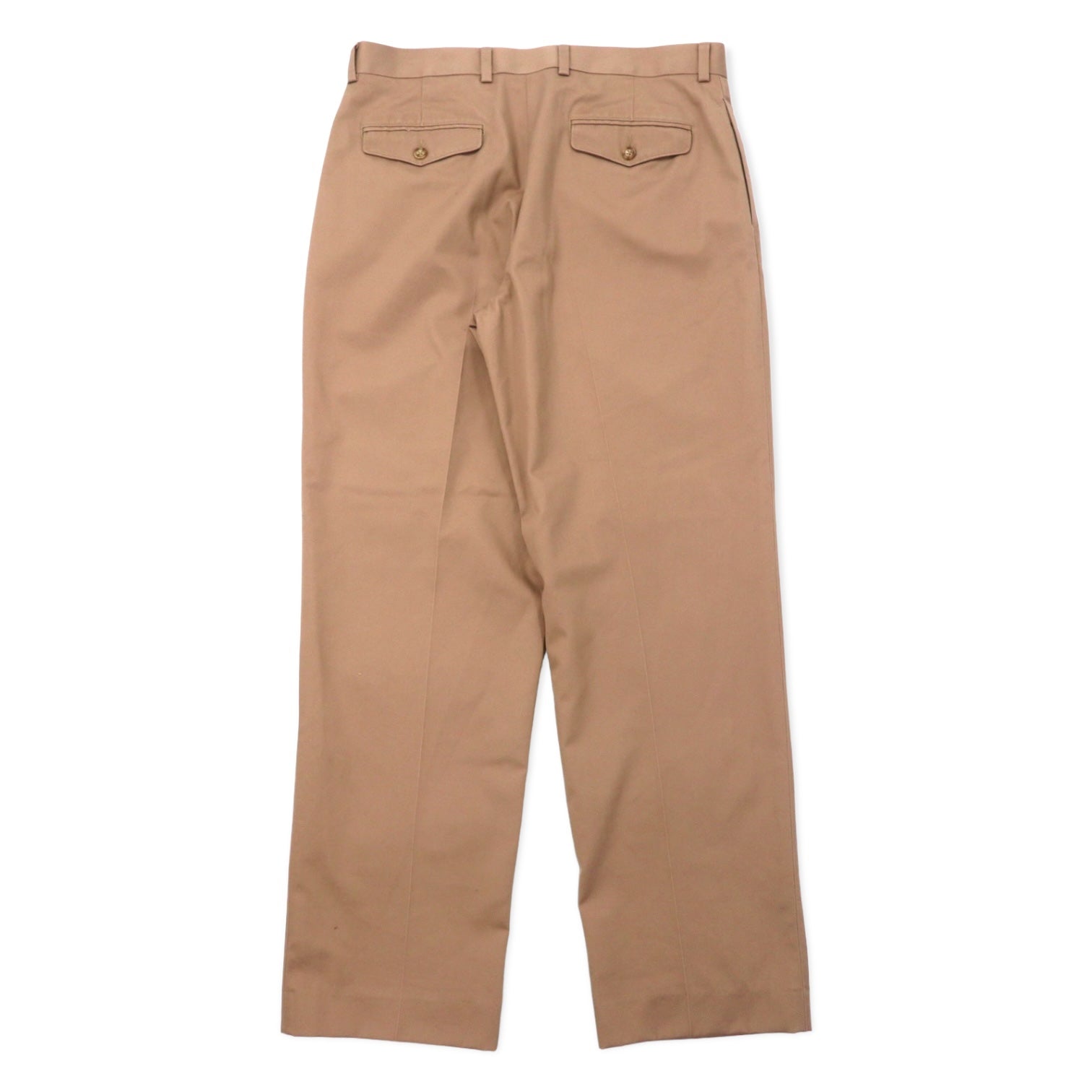 L.L.Bean Pantaloni Chino con Pieghe Centrali 34 Beige Twill di Cotone Vestibilità Naturale Antirughe Antistropicciamento 262553