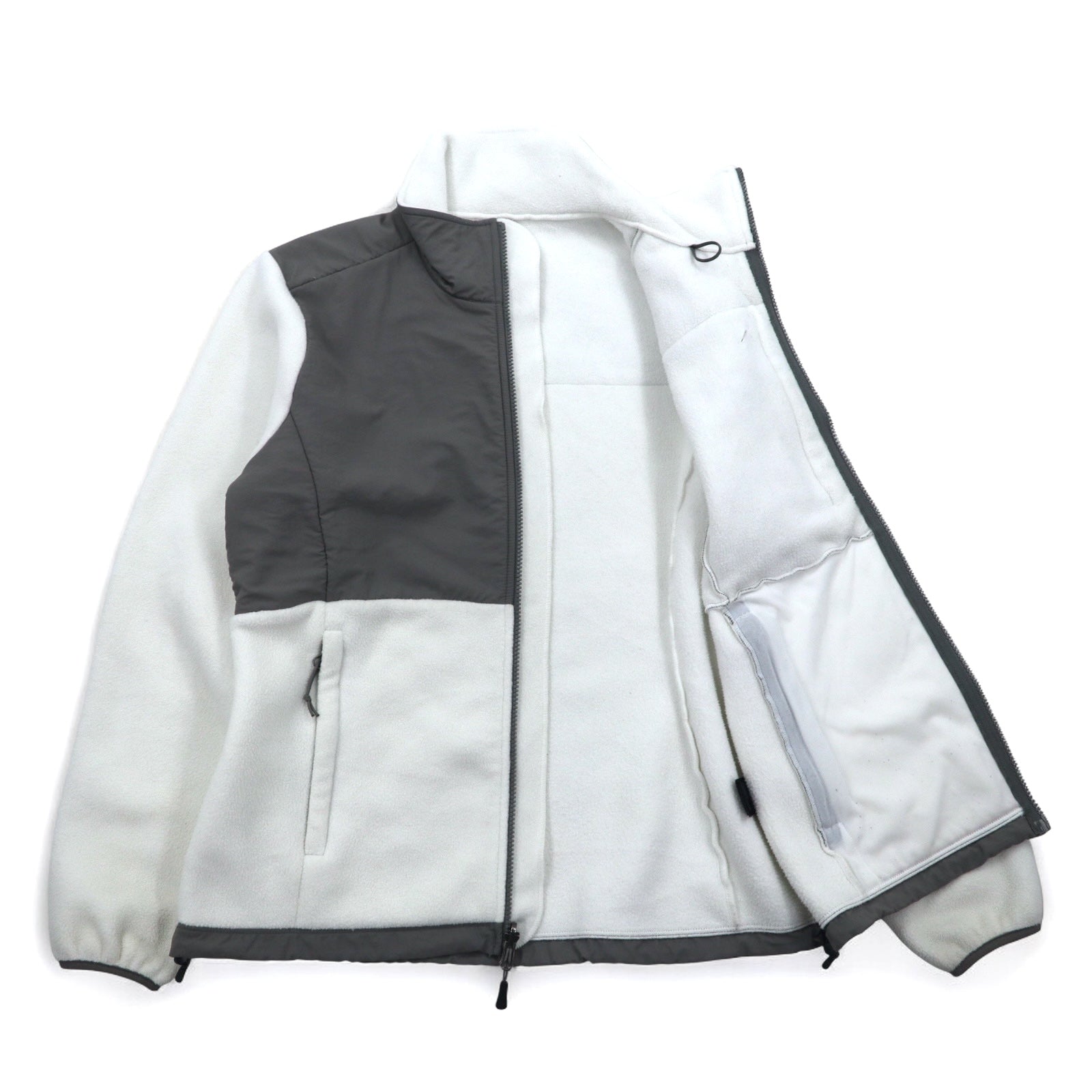 THE NORTH FACE Giacca Denali POLARTEC pile M bianco grigio standard USA