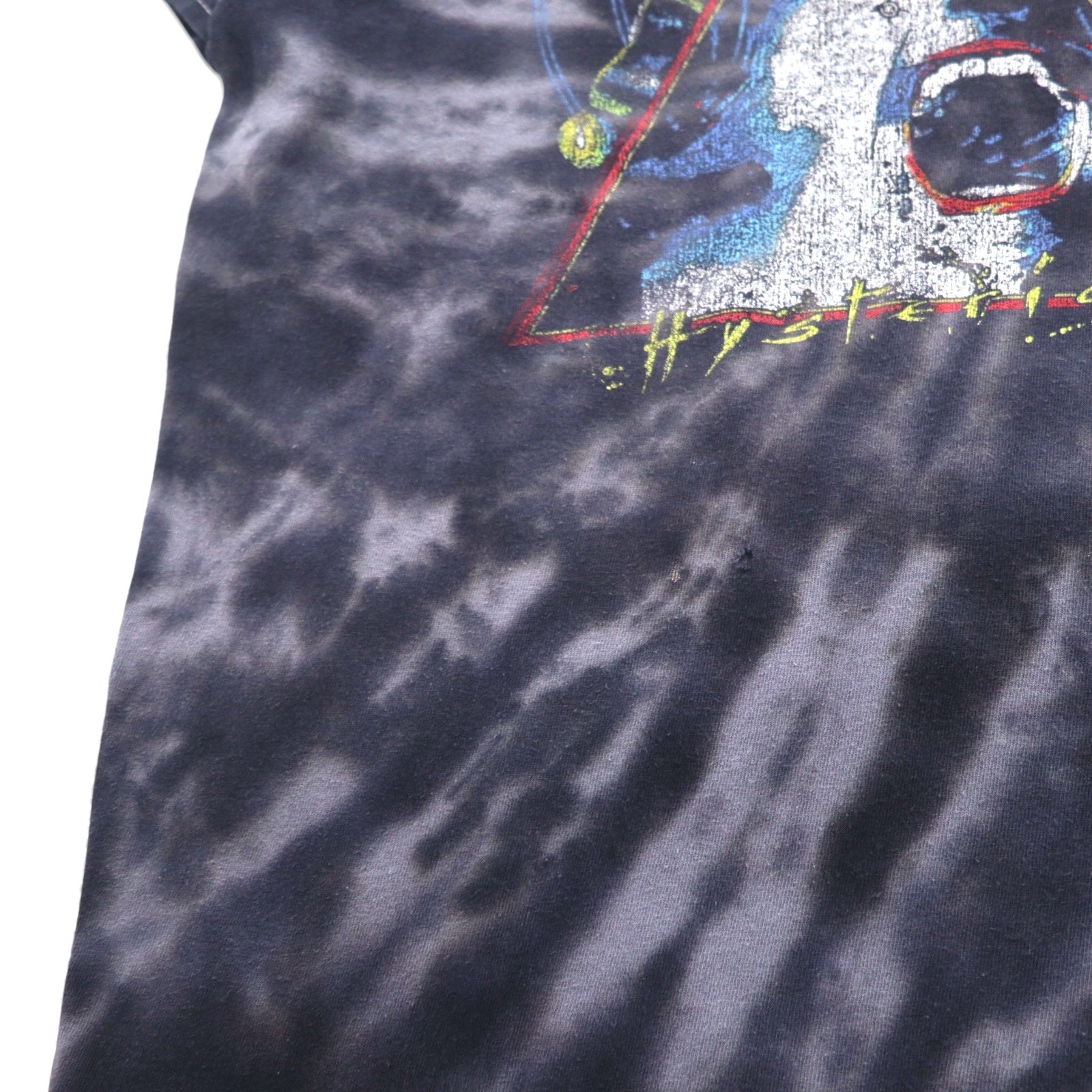 DEF LEPPARD Def Leppard T-shirt da gruppo rock M grigio tie-dye candeggiato Hysteria