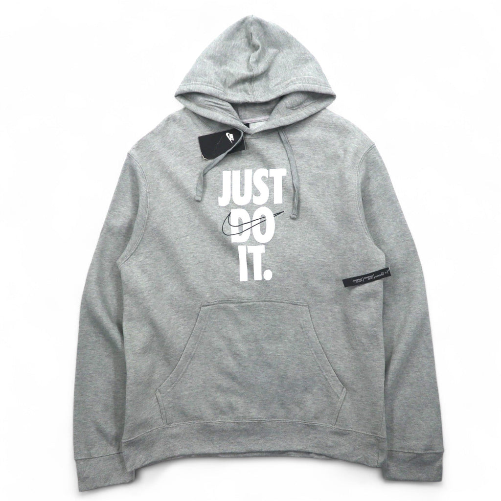 Felpa con cappuccio pullover NIKE L grigia JUST DO IT HOODIE 928717-063 Prodotto in Pakistan Articolo nuovo
