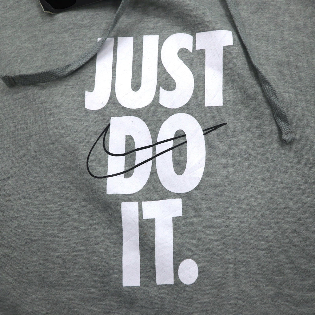 Felpa con cappuccio pullover NIKE L grigia JUST DO IT HOODIE 928717-063 Prodotto in Pakistan Articolo nuovo